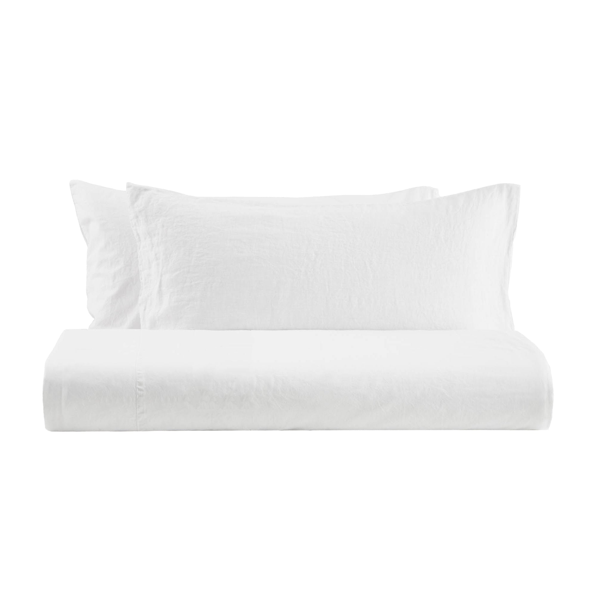 Parure Lenzuola No-Stiro NIRANO LAB Letto Moreali Tessile Casa Matrimoniale Bianco