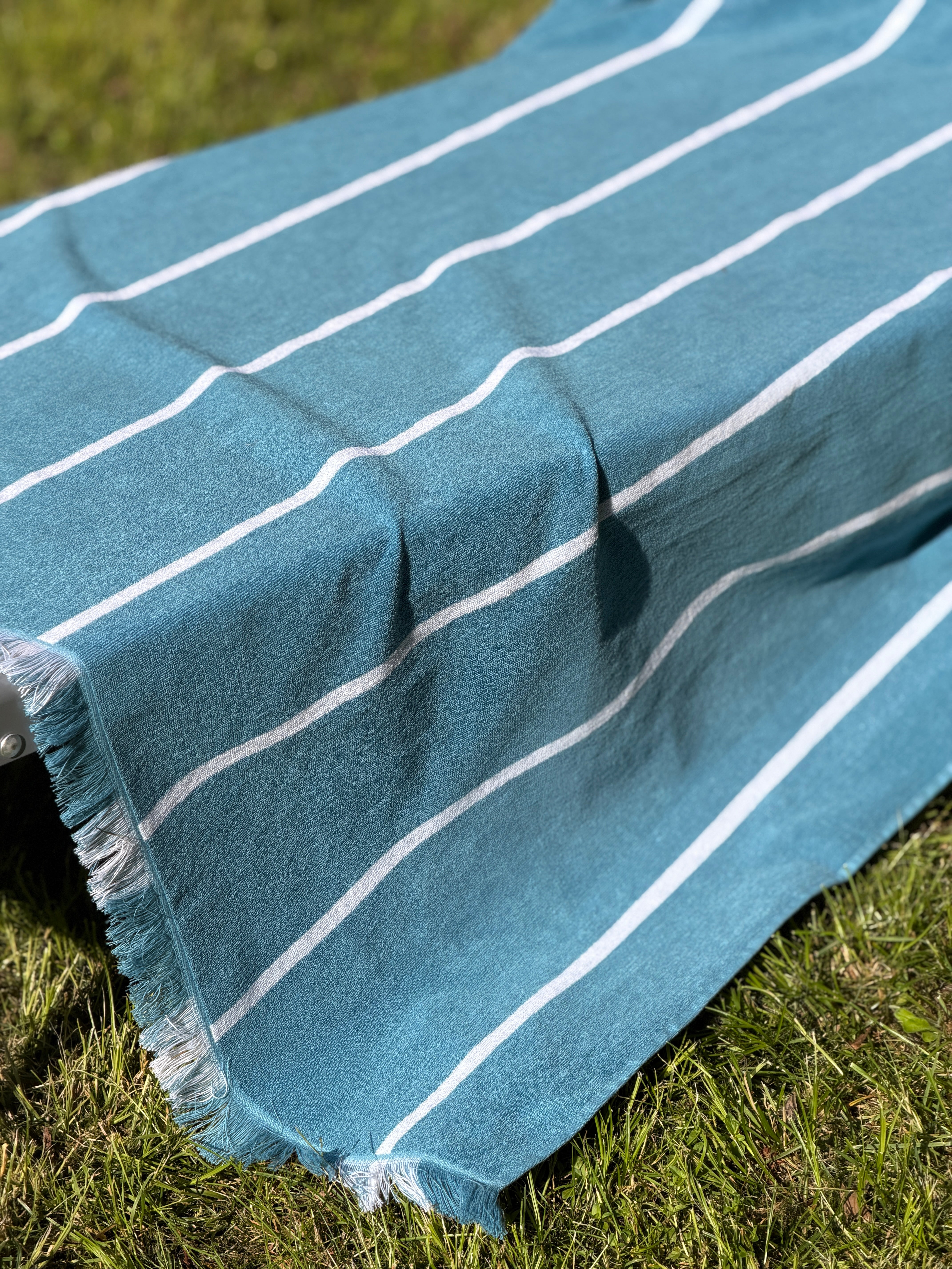 Telo Mare Spugna/Cotone RICCIONE Azzurro Polvere Bagno Moreali Tessile Casa