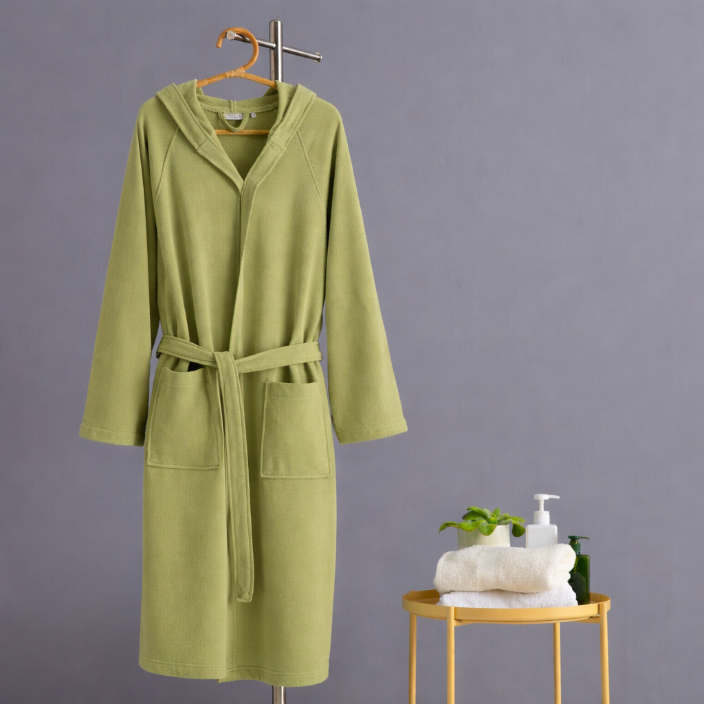 Accappatoio Unisex Microspugna WIMBLEDON Bagno Riviera S Verde