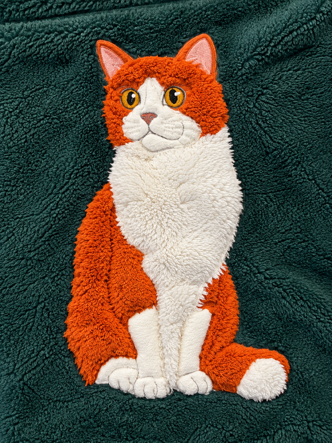 Plaid Pile Coccola Ricamato GATTO CURIOSO Soggiorno Maryplaid