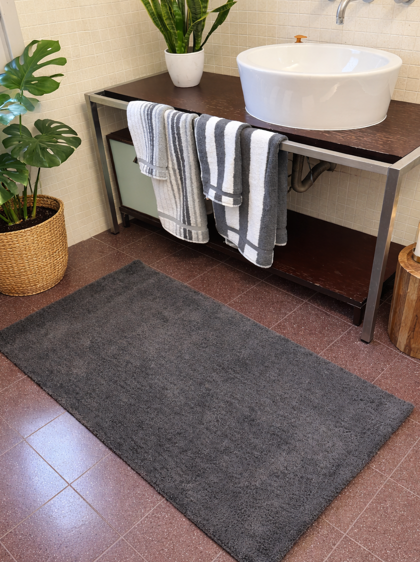 Tappeto Bagno/Camera Soft NUVOLA Bagno Moreali Tessile Casa 60 x 115 Antracite