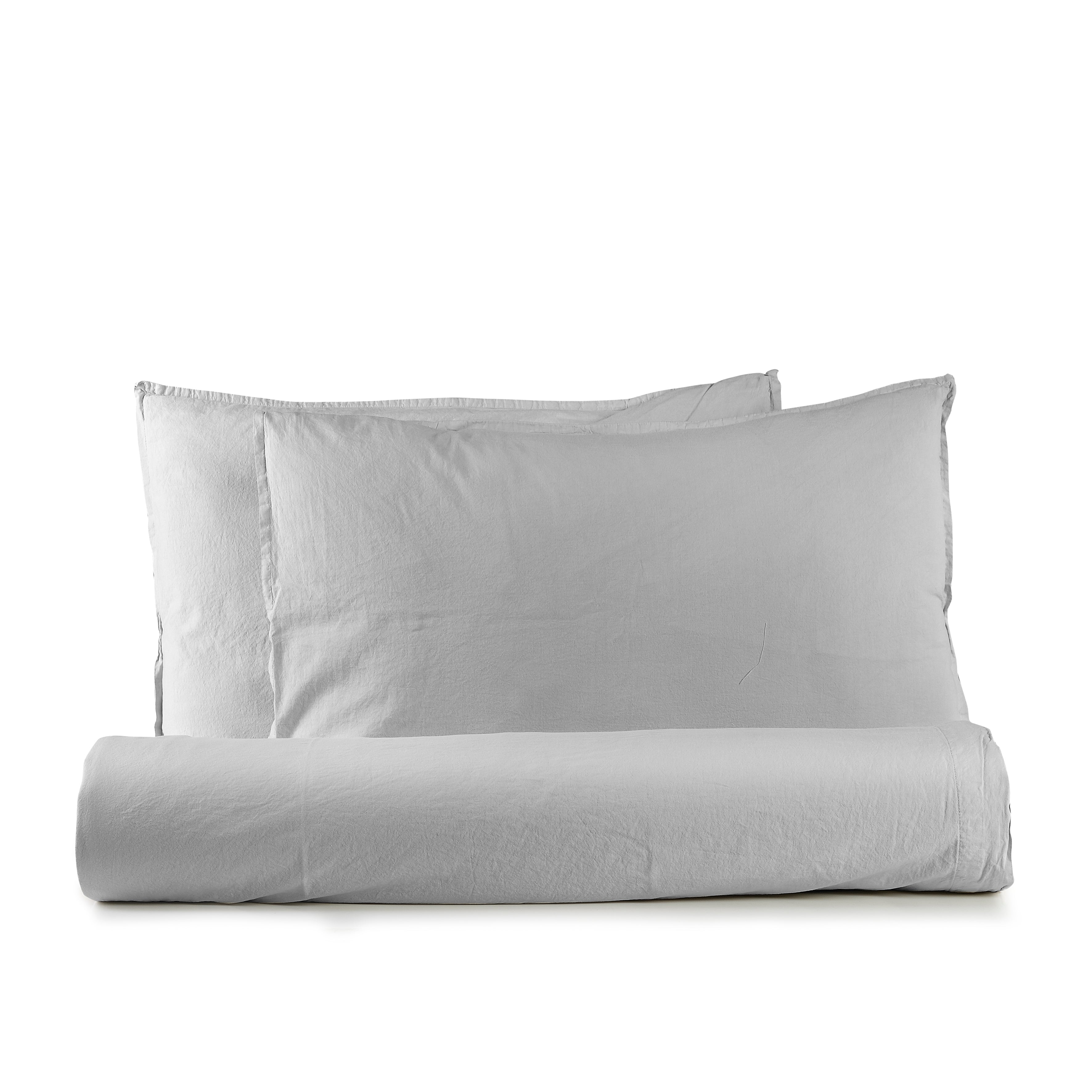 Parure Lenzuola Cotone No-Stiro ESSENZIALE Letto Moreali Tessile Casa Matrimoniale 250 x 295 Grigio