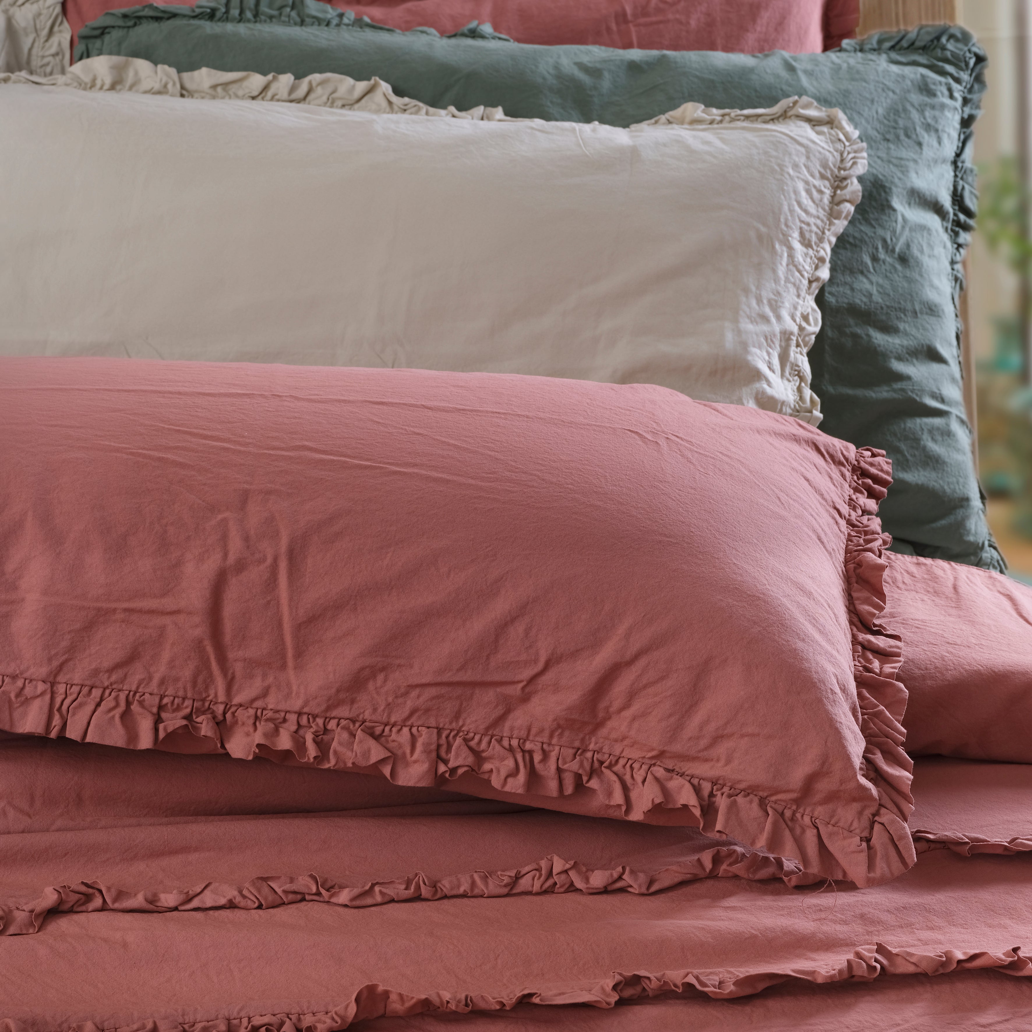 Parure Copripiumino No-Stiro DOPPIA FRAPPINA Letto Moreali Tessile Casa