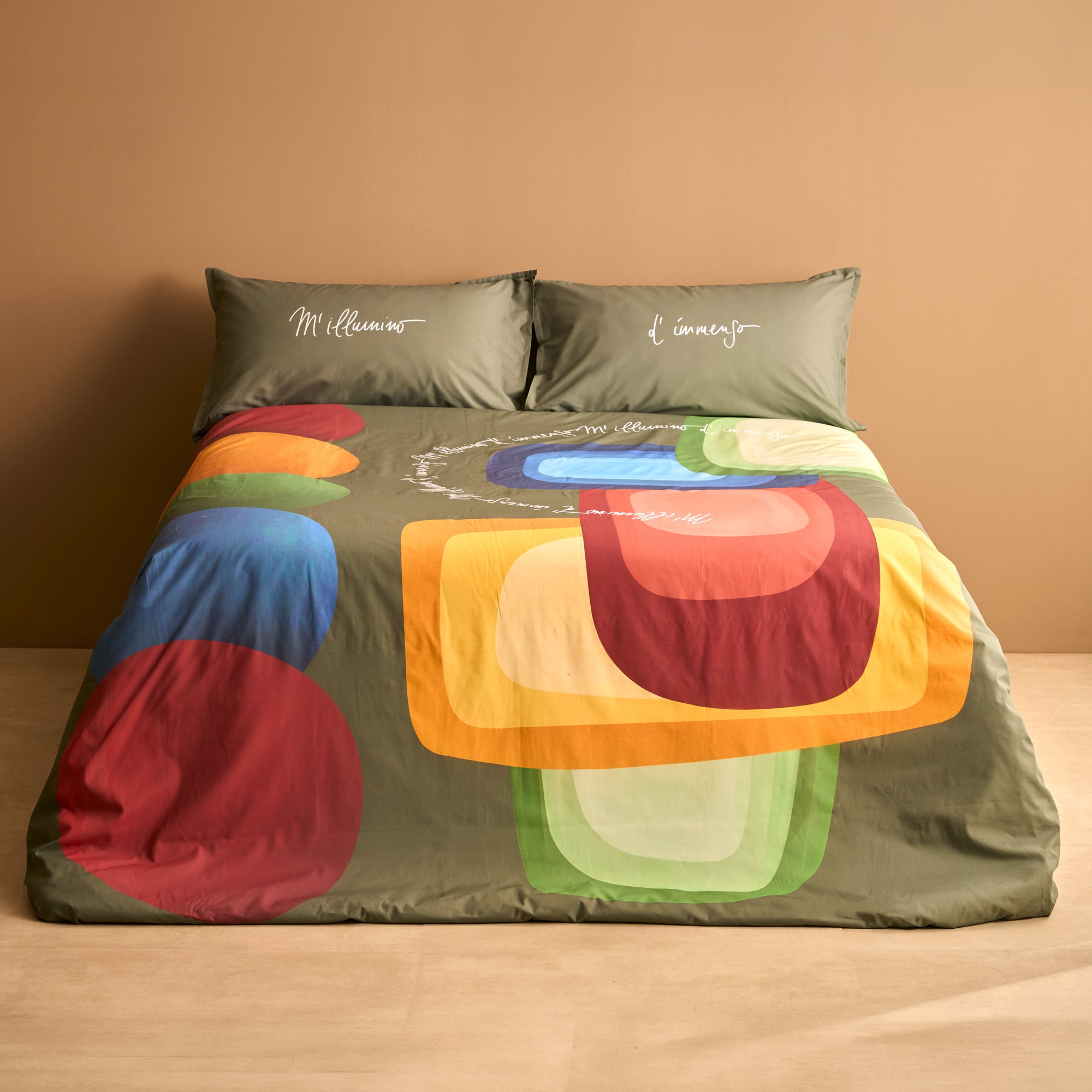 POPUP - Parure Copripiumino Percalle INTRUSI D'AUTORE Vol. II Letto Moreali Tessile Casa