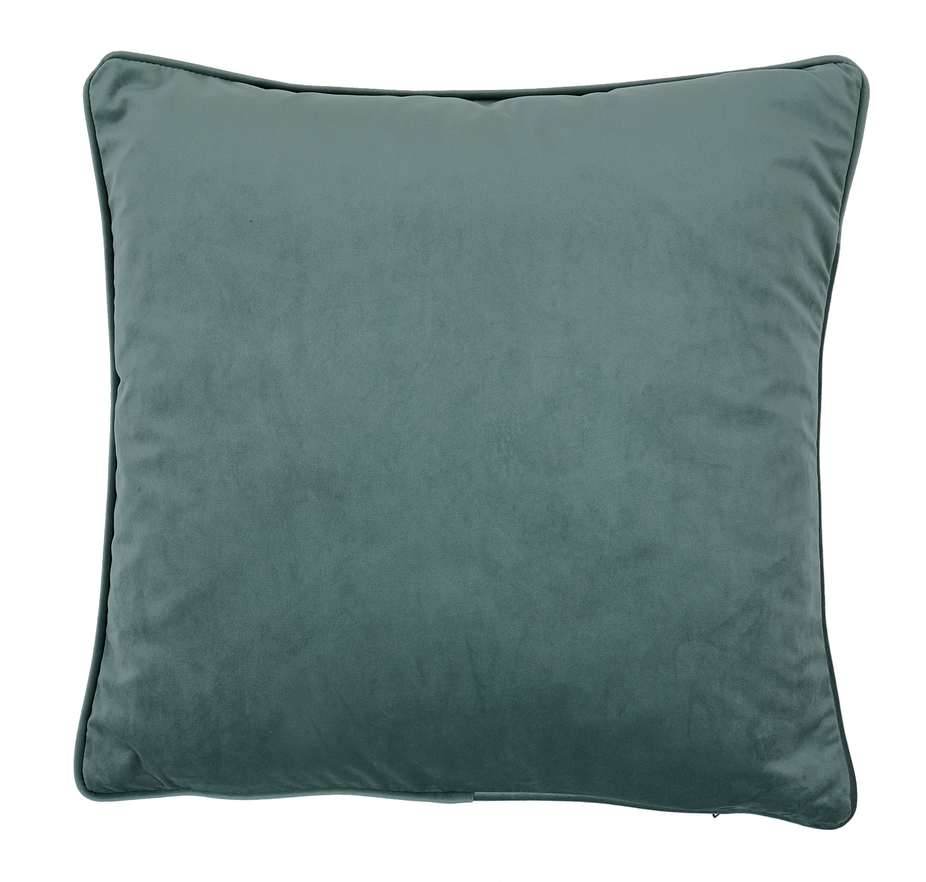 Fodera Cuscino Arredo Piping VELLUTO Made in Italy Soggiorno Moreali Tessile Casa 50 x 50 Verde Salvia 56