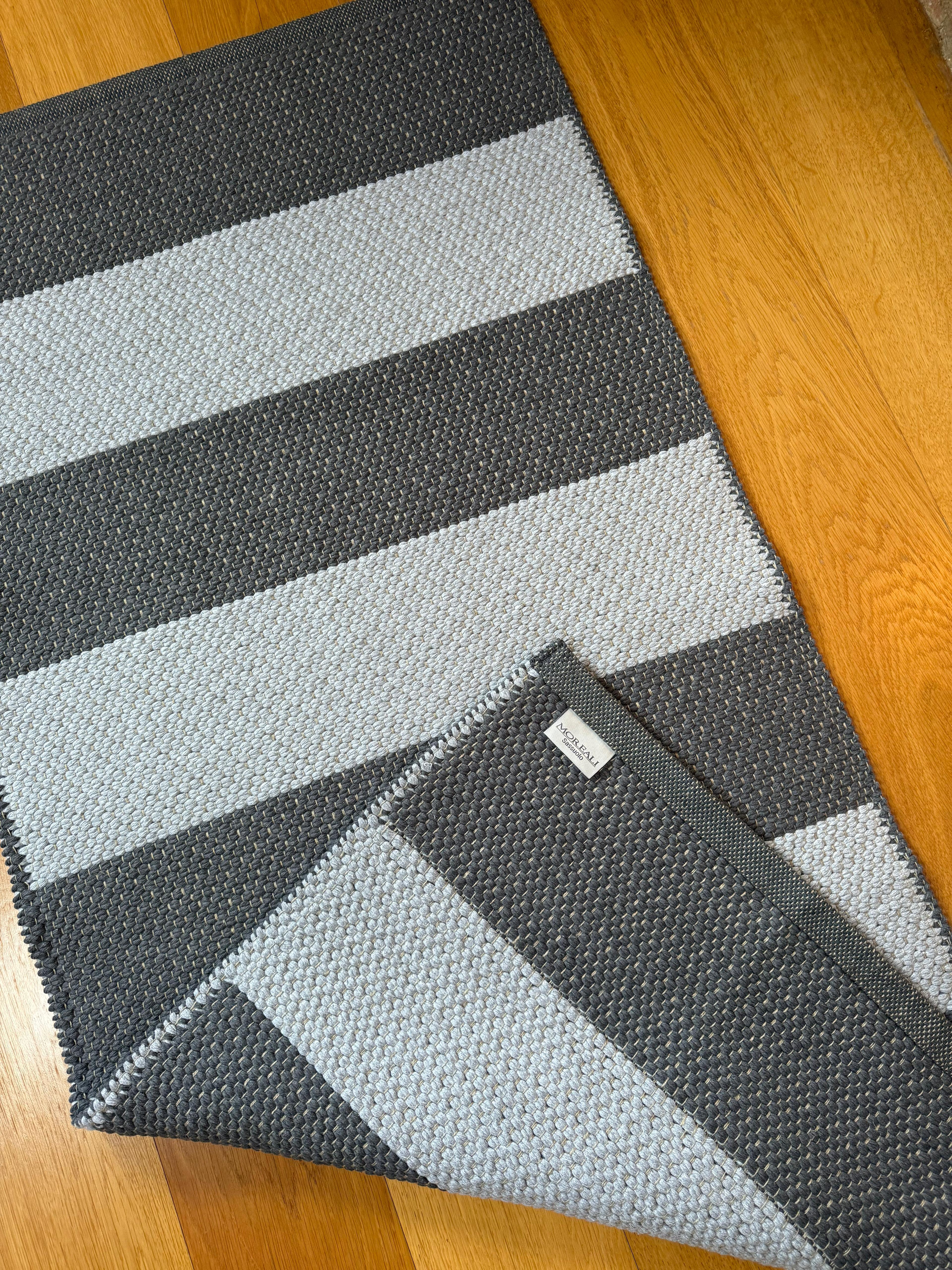 Tappeto Artigianale Lino/Cotone STRIPES Soggiorno Moreali Tessile Casa