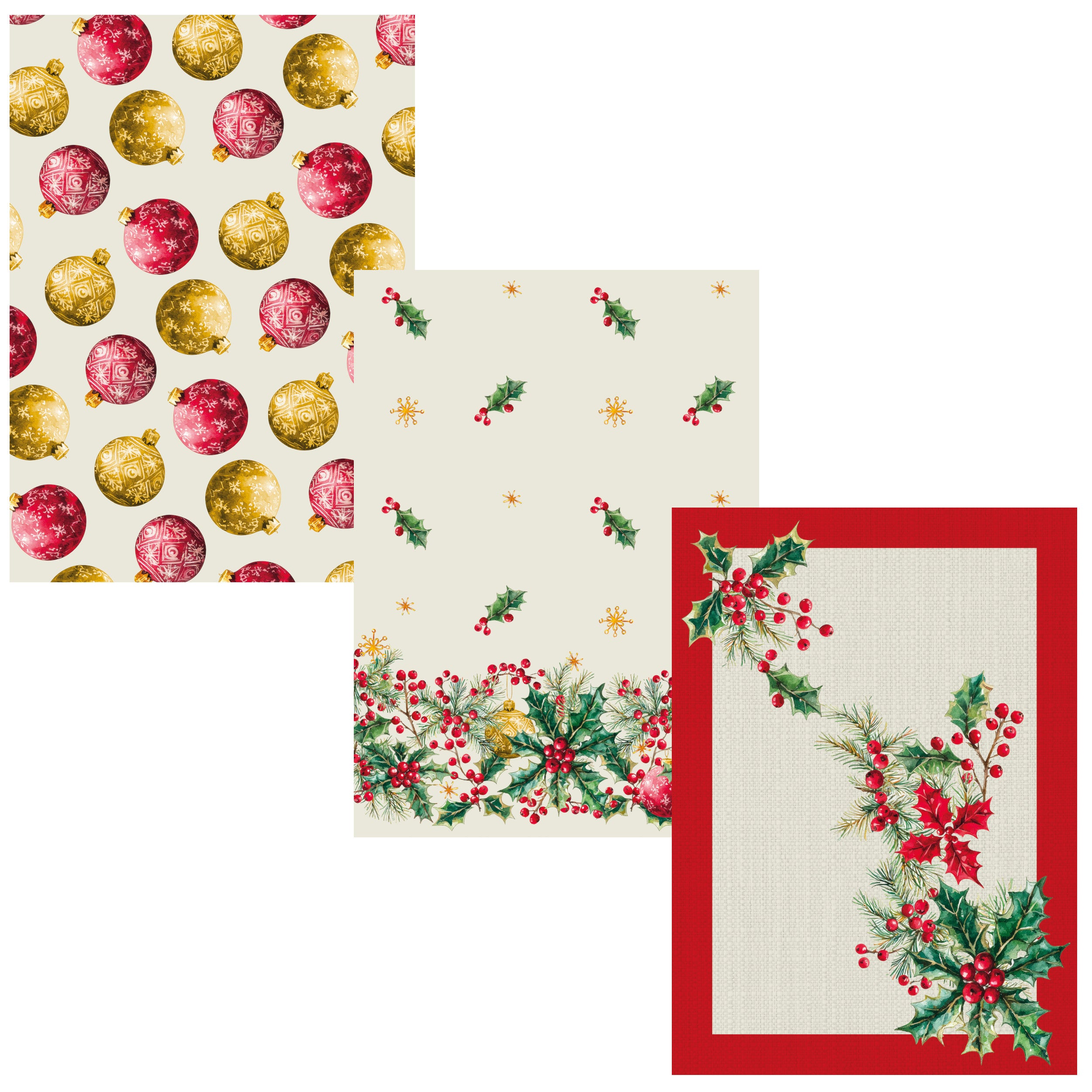 Set 3 Canovacci Twill Cotone Antimacchia STAR LIGHT Cucina Riviera 50 x 70 cm Multicolor