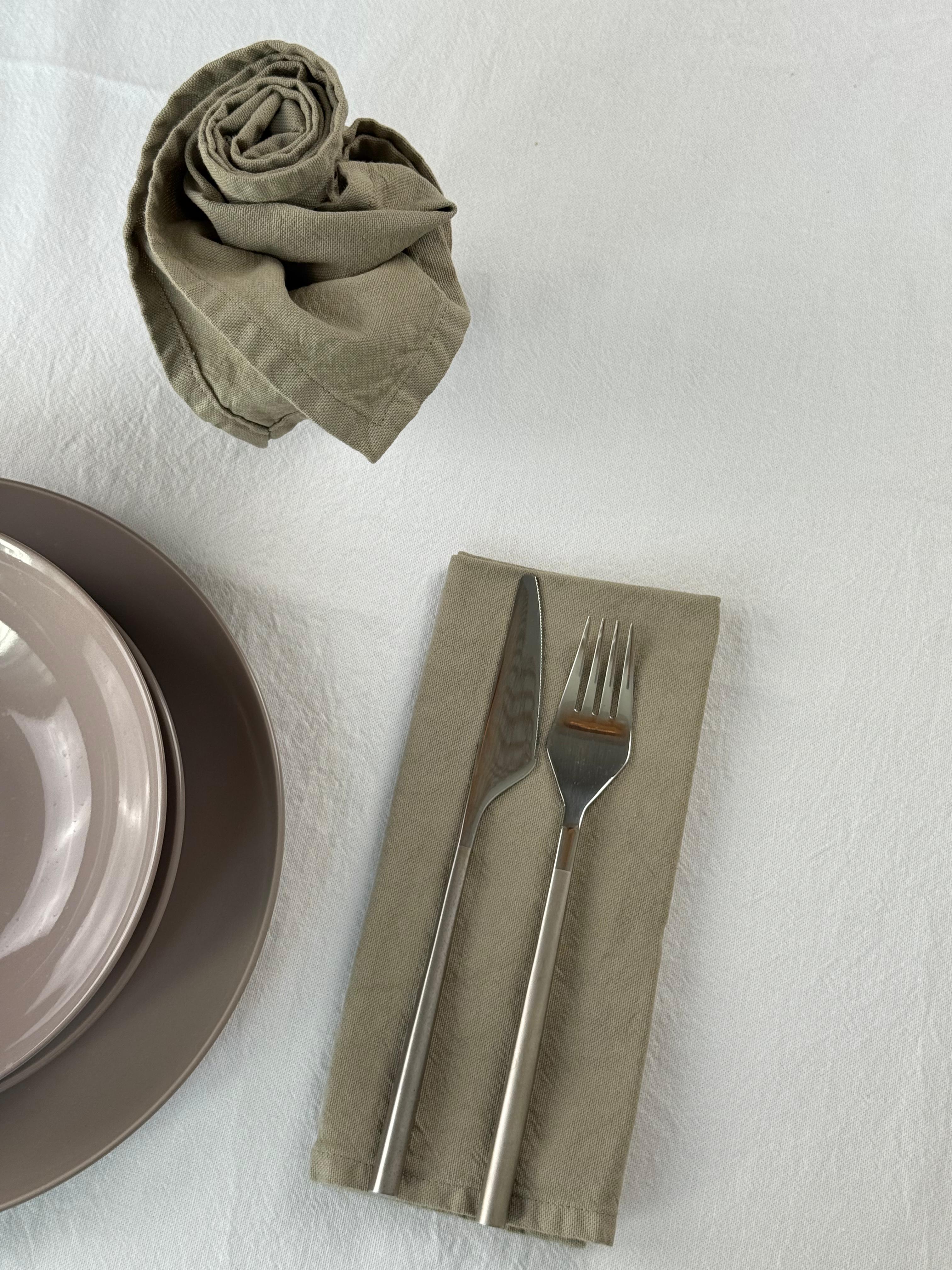 Set 4 Tovaglioli No-Stiro Cotone STONE Cucina Moreali Tessile Casa