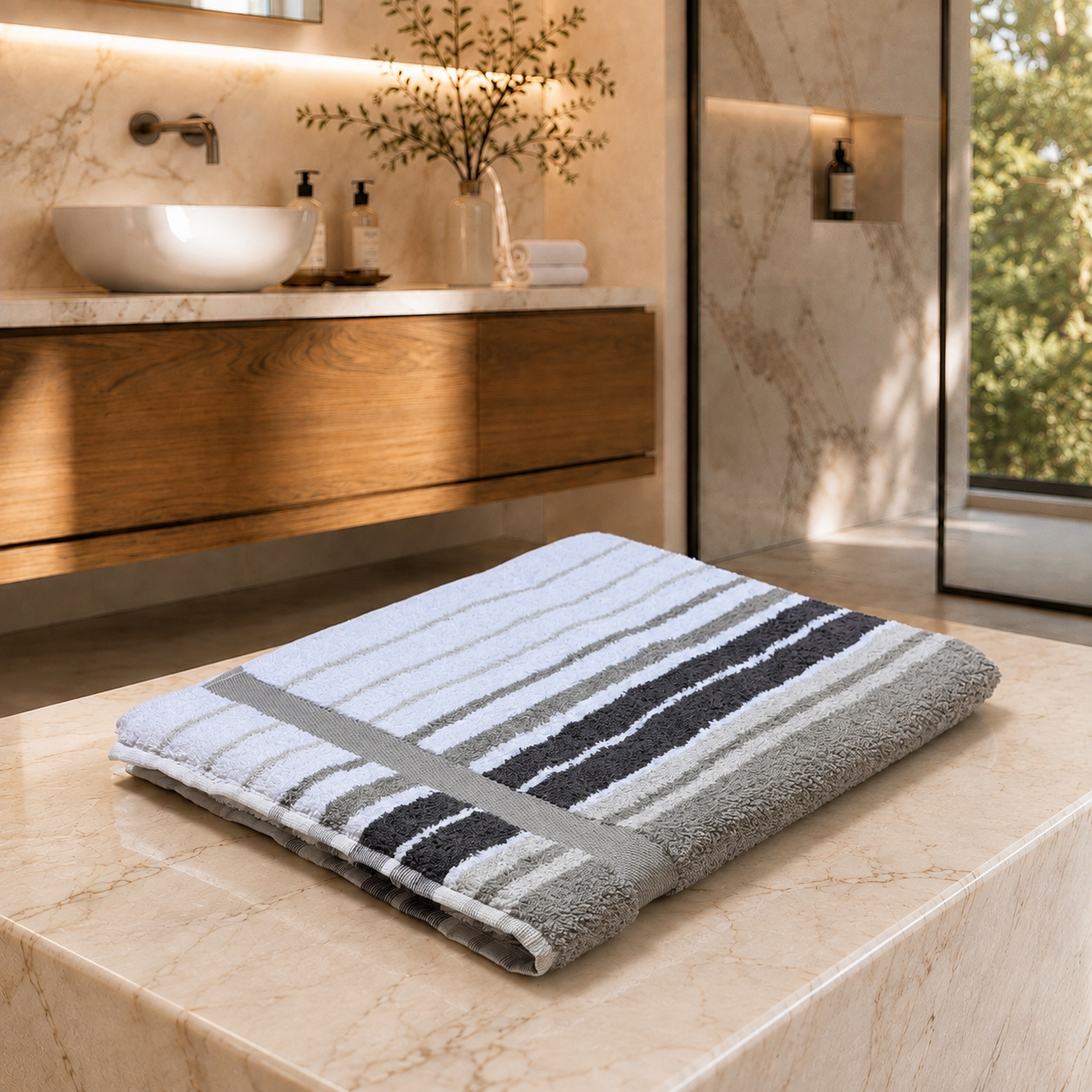 Asciugamano MAXI Cotone Americano Tinto Filo ONTARIO
