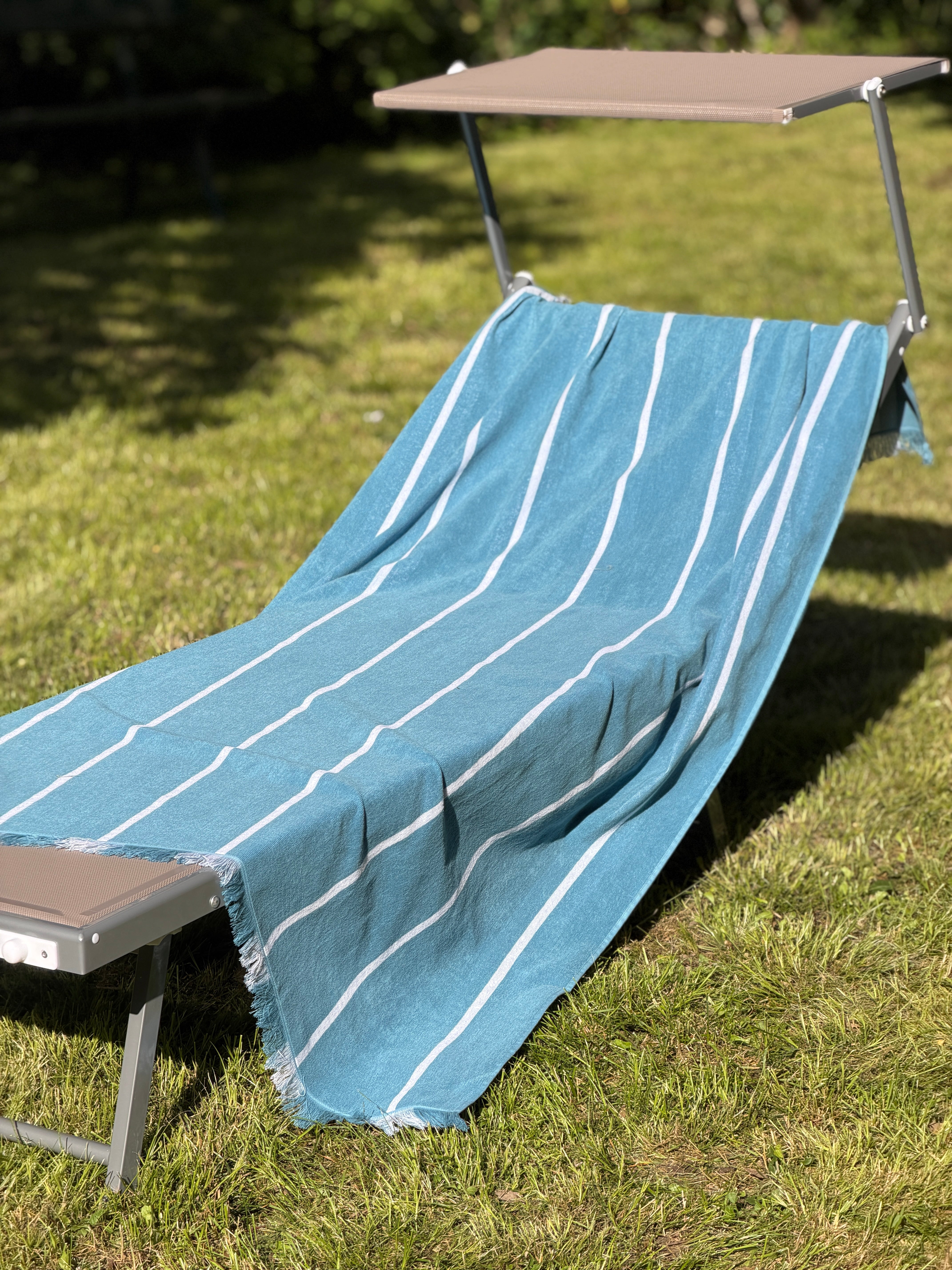 Telo Mare Spugna/Cotone RICCIONE Azzurro Polvere Bagno Moreali Tessile Casa