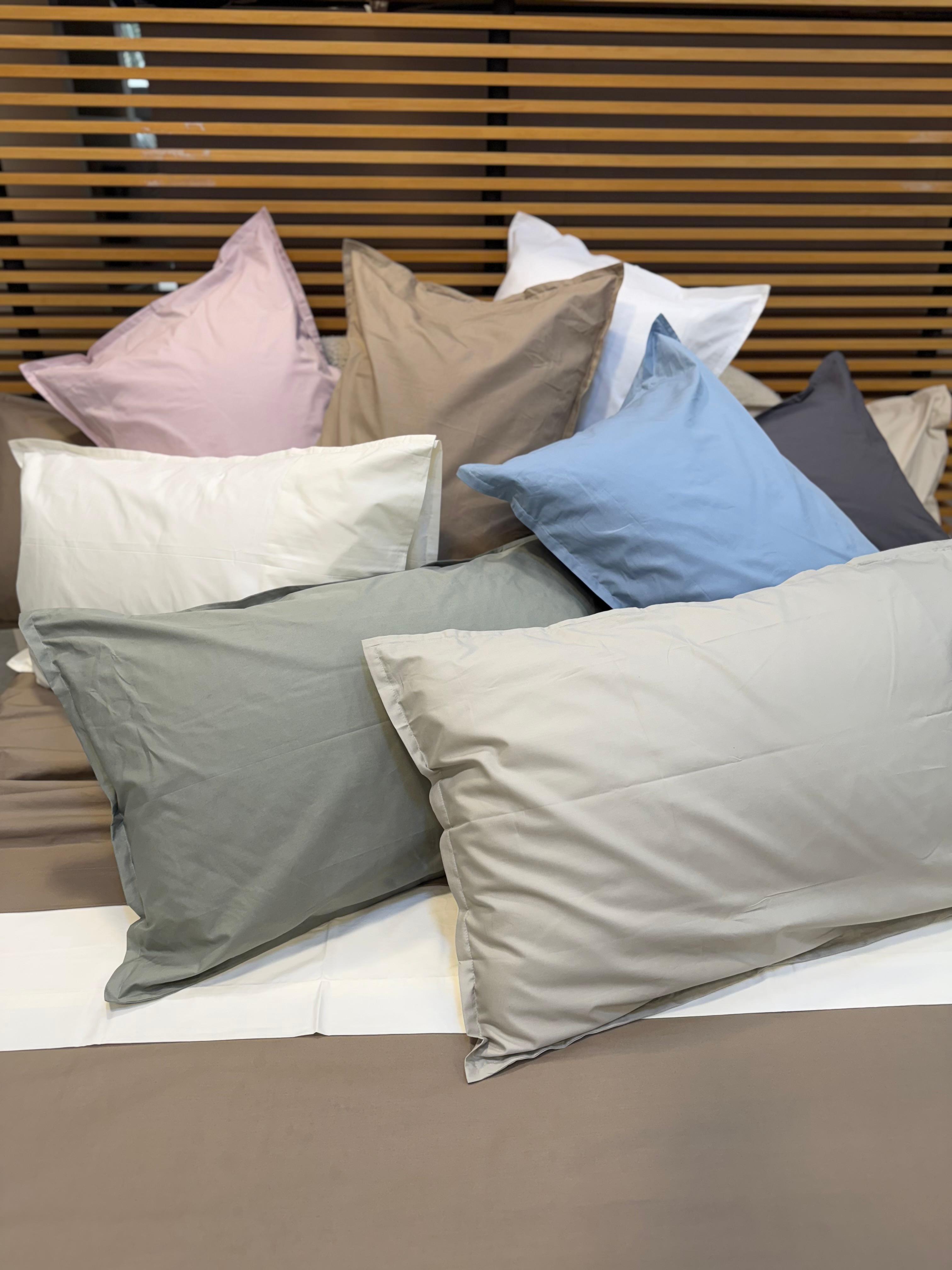 Coppia di Federe Percalle 200TC Eterno Letto Moreali Tessile Casa