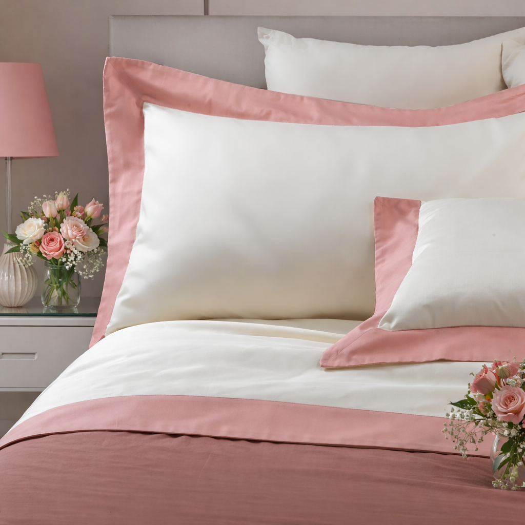 Parure Lenzuola Bordo Raso LUXURY Letto Moreali Tessile Casa Matrimoniale Fard