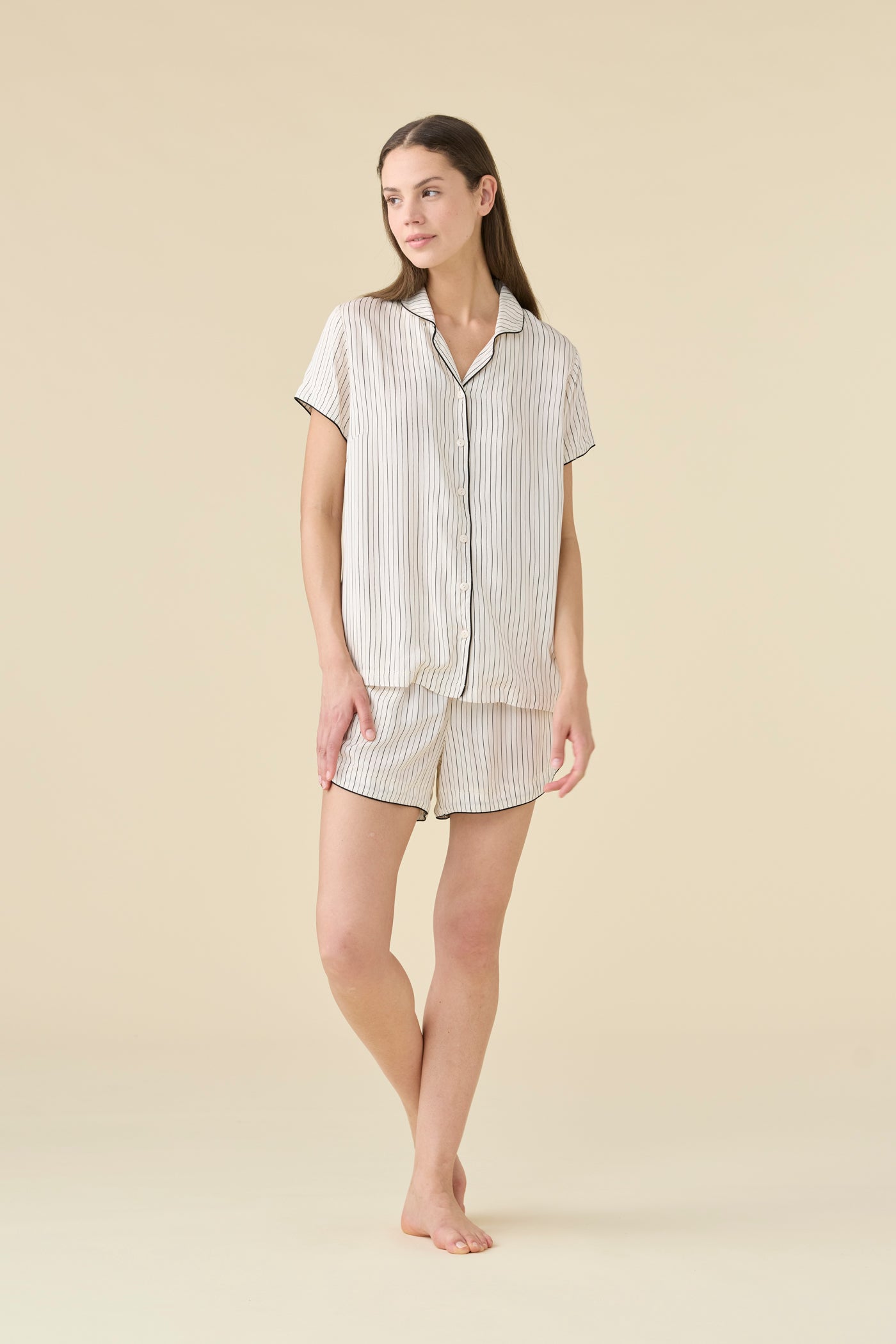 Pigiama Donna Corto Aperto Cherie Abbigliamento Moreali Tessile Casa