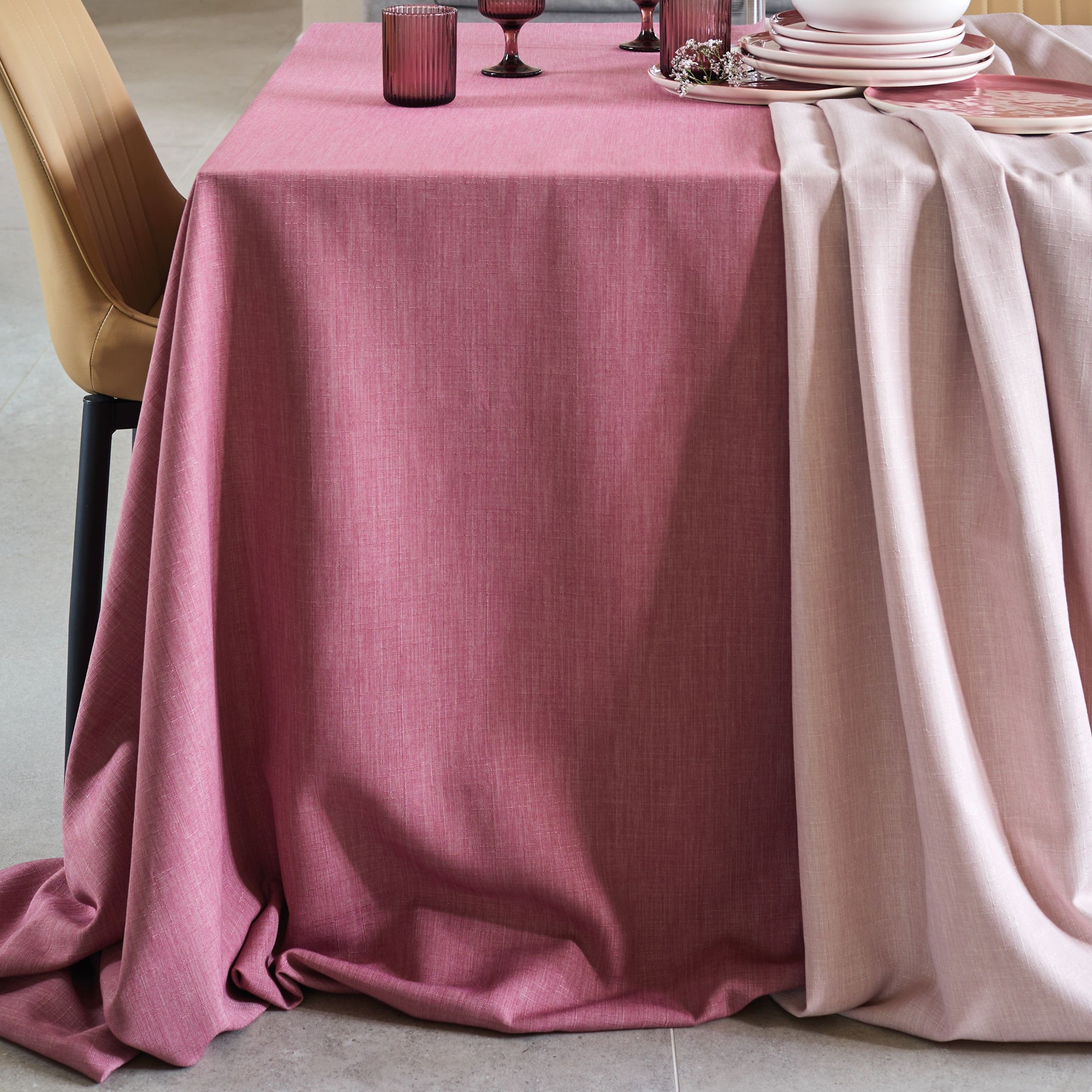 FINE SERIE Tovaglia Antimacchia Morbida NO-STRESS Cucina Moreali Tessile Casa 6 Posti 155x180 Fard