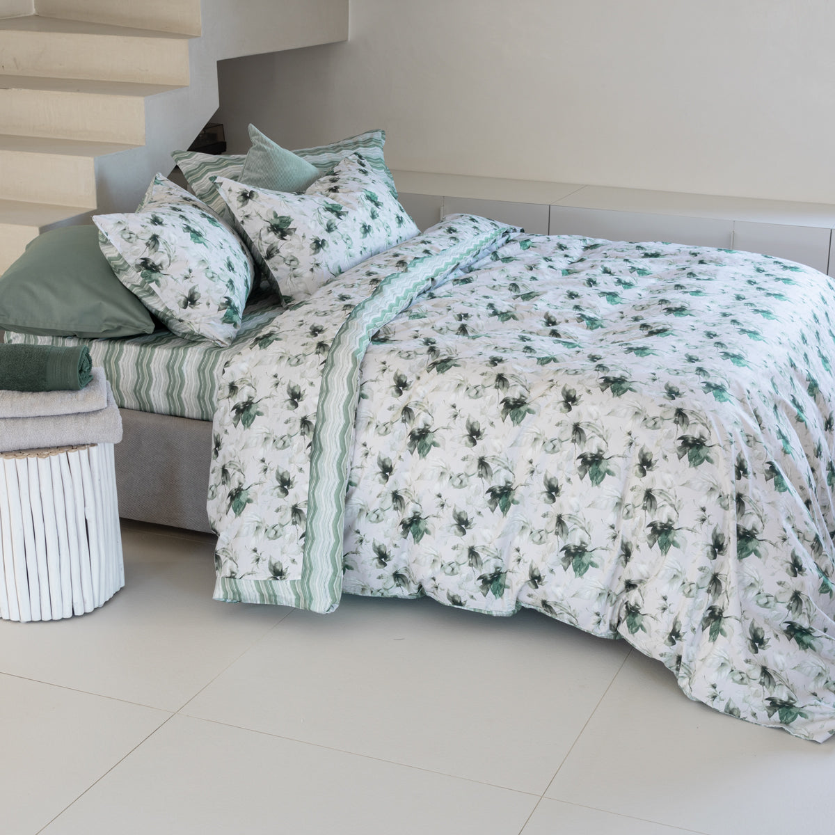 Completo Lenzuola Copriletto Les Uniques 2510 Letto Cogal