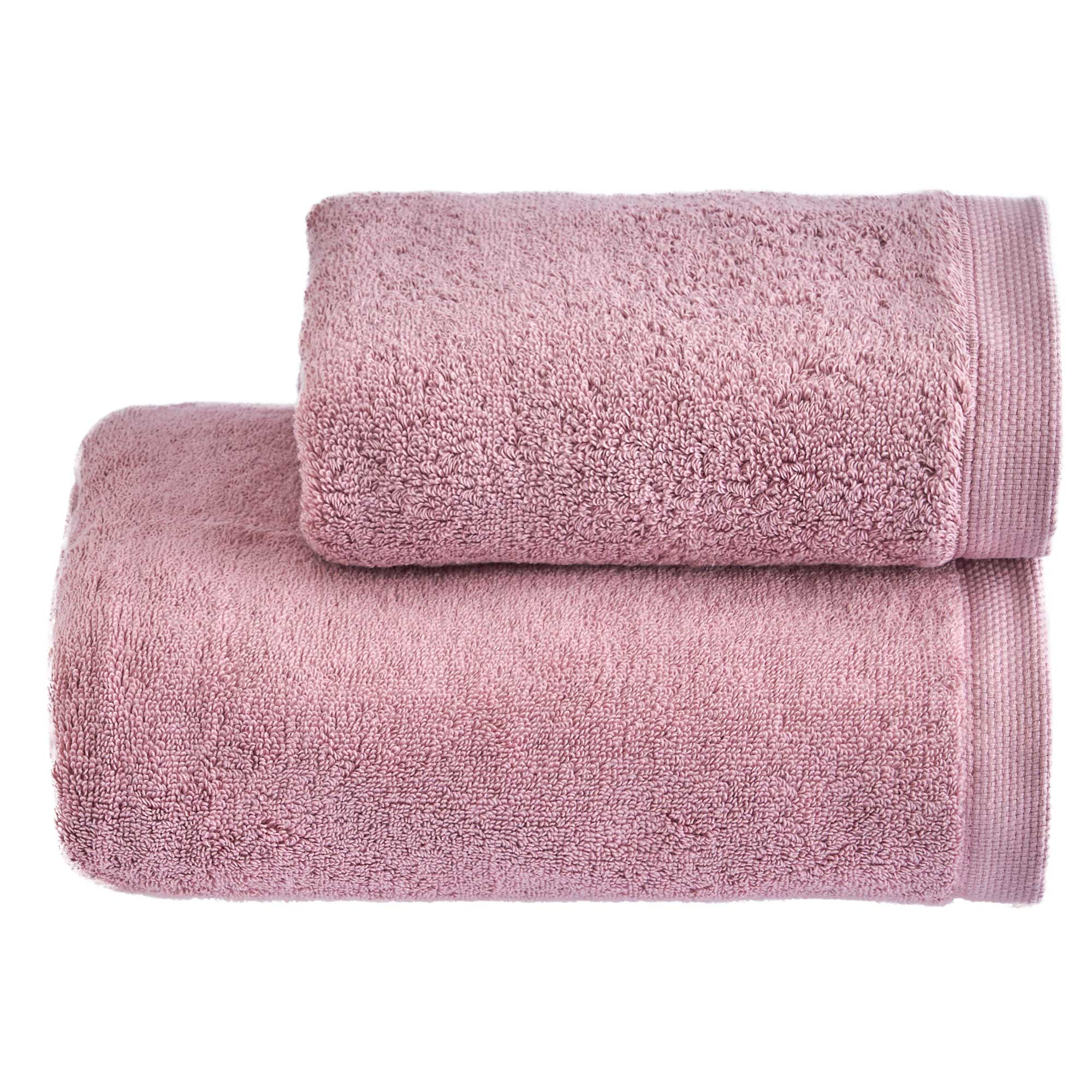 Set Asciugamani Super Soft ABBRACCIO Bagno Moreali Tessile Casa 60 x 100 / 40 x 60 Rosa Tenue
