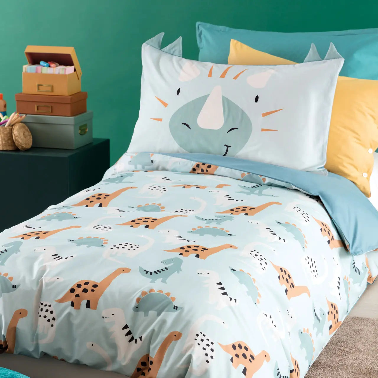 Completo Lenzuola KIDS Percalle Stampato Arlo Letto Riviera