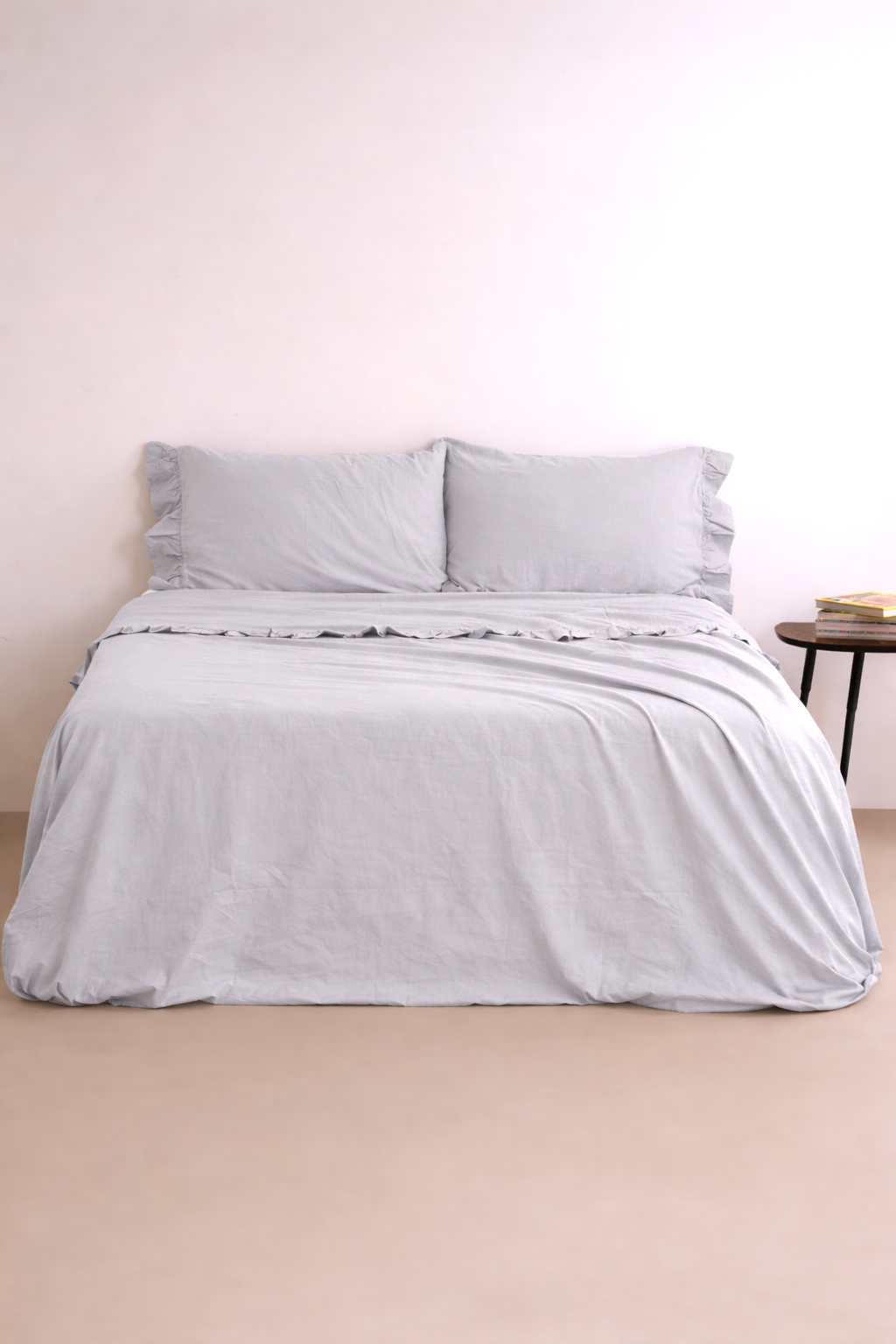 Parure Lenzuola No-Stiro FRAPPA Letto Moreali Tessile Casa Matrimoniale Cloud Dancer (PANTONE 2026)