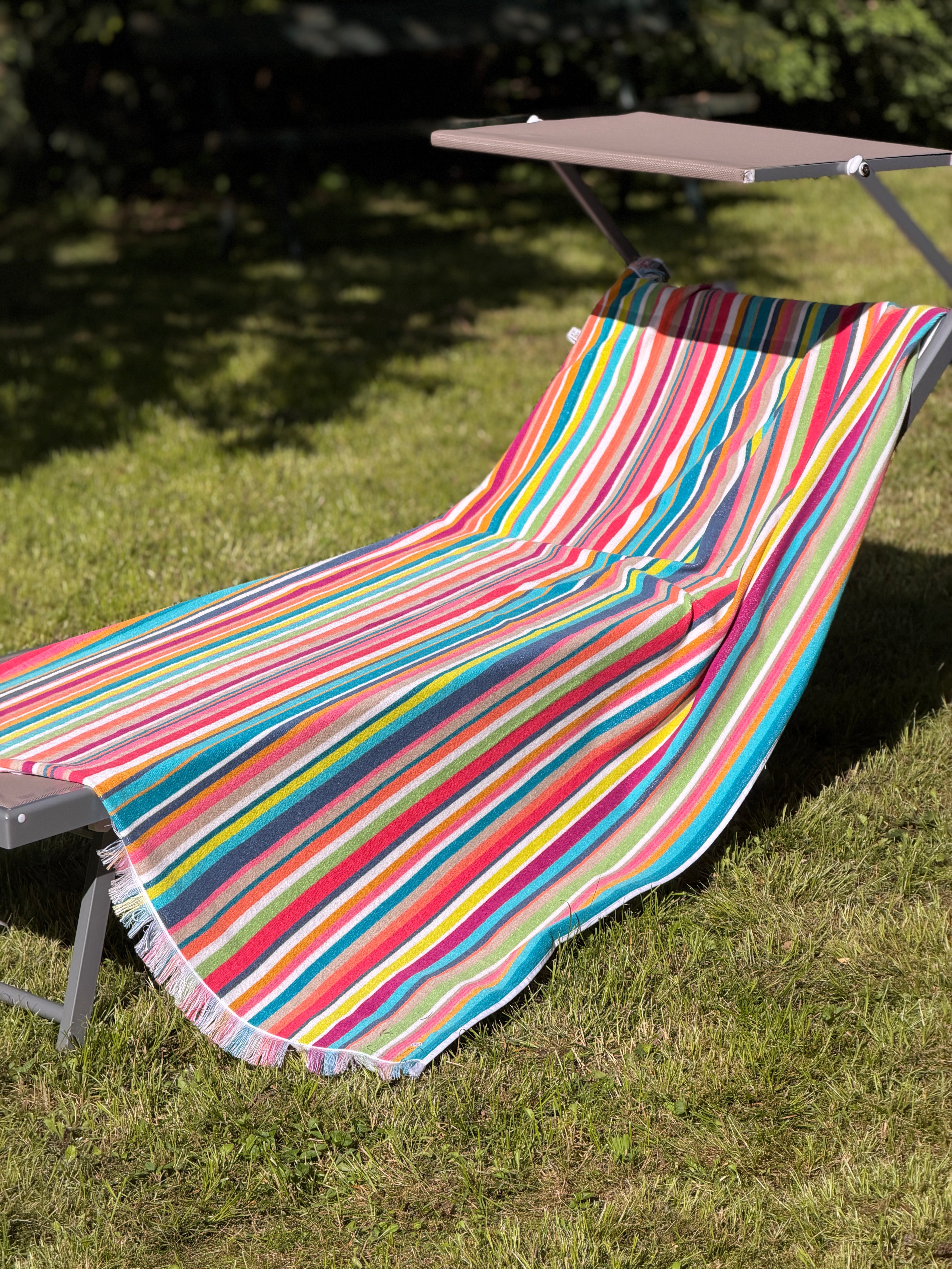 Telo Mare Spugna/Cotone TAORMINA Bagno Moreali Tessile Casa 100 x 180 Multicolor