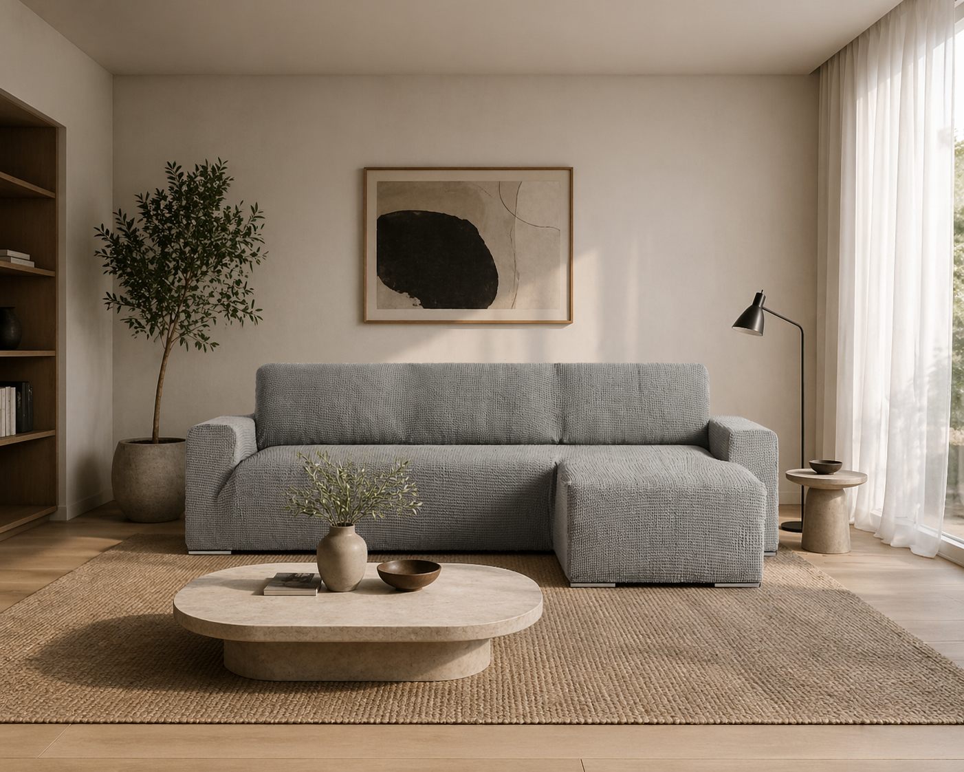 Copridivano Chaise Longue Bracciolo Corto