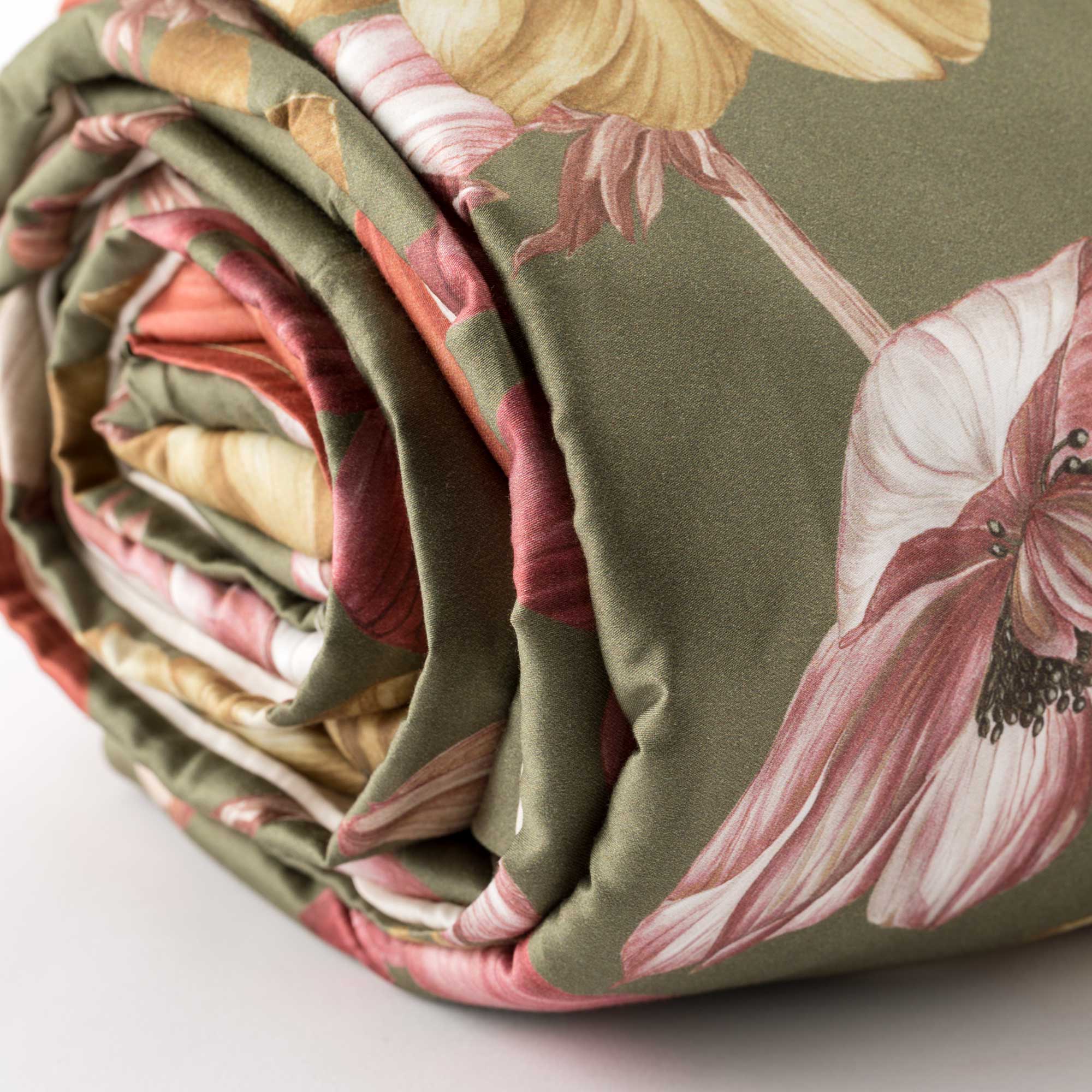 Parure Copripiumino Raso 300TC Stampa Digitale Kalia Letto Reevèr