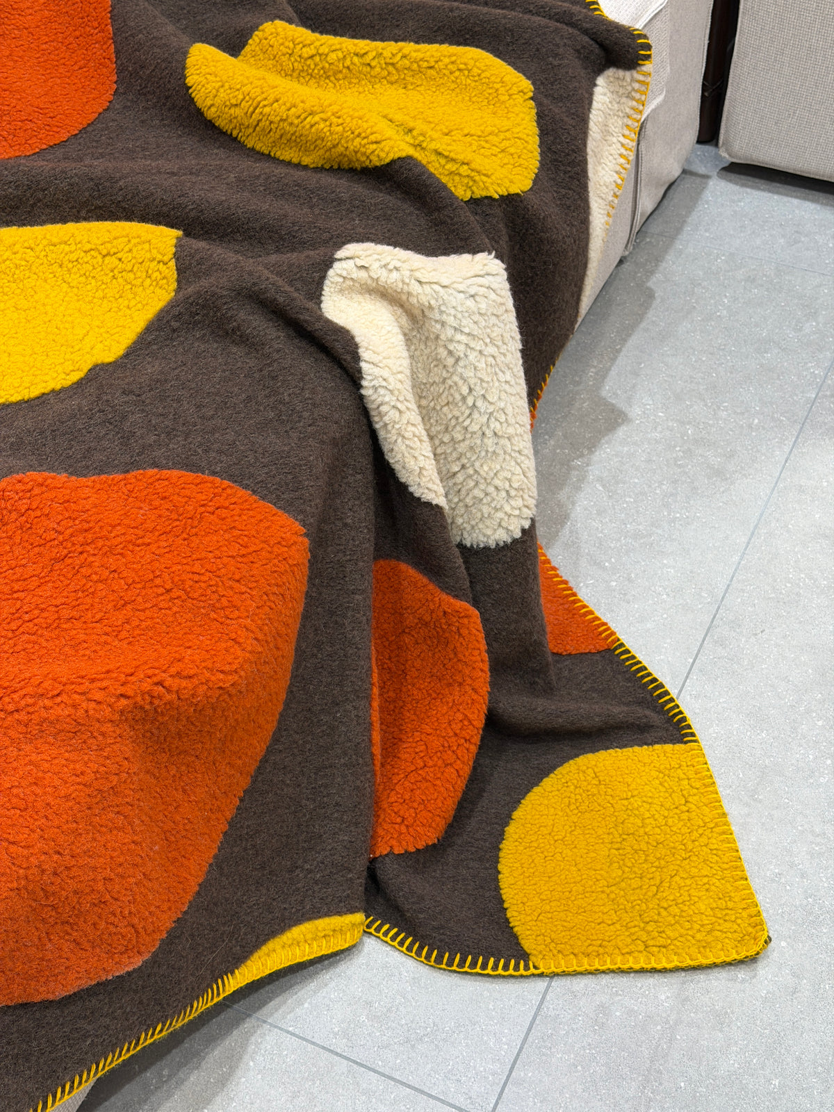Plaid Lana Cotta Italiana BIG CIRCLES Soggiorno Moreali Tessile Casa