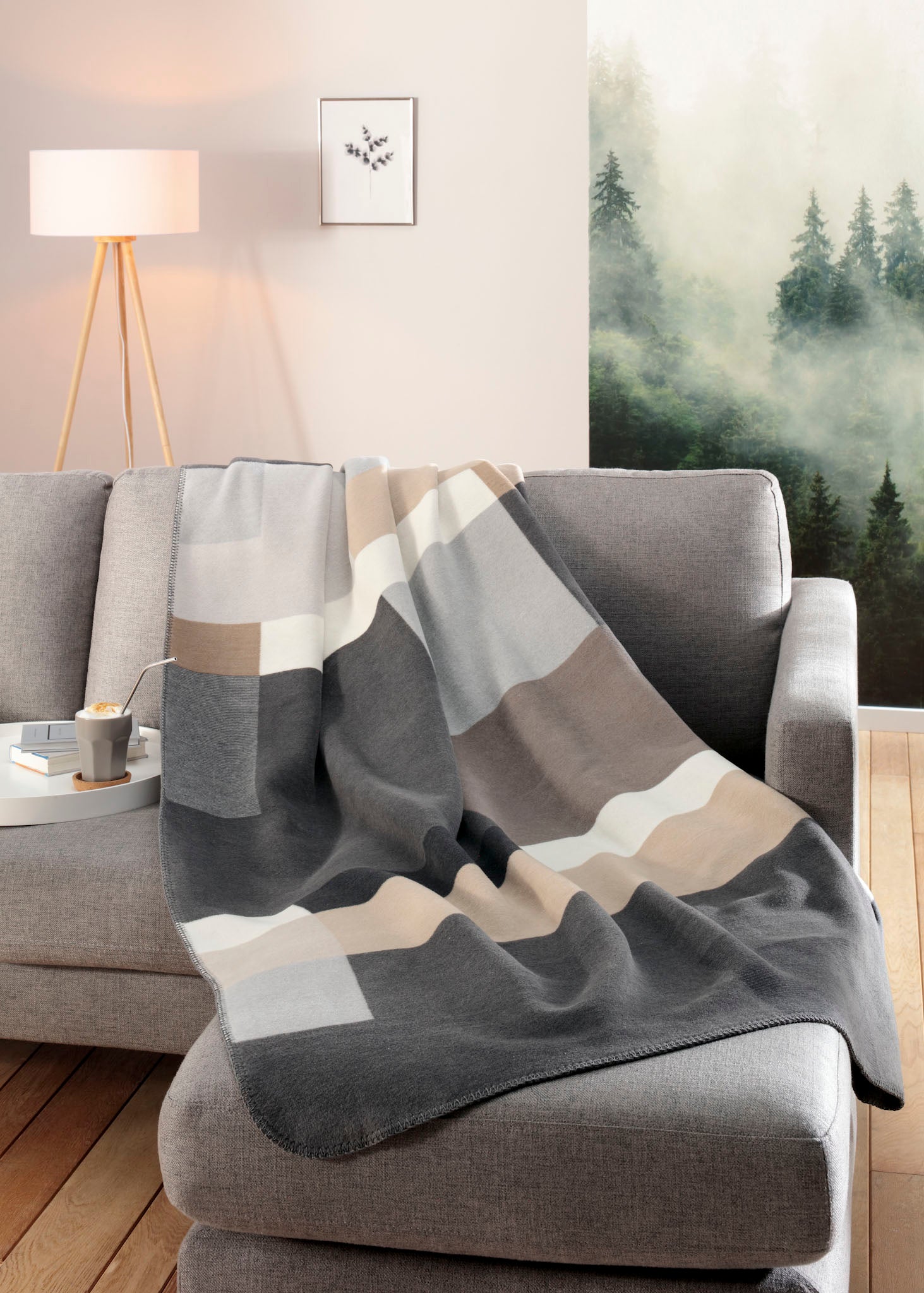 Plaid Caldo Cotone Black Part Soggiorno Borbo 150 x 200 Grigio