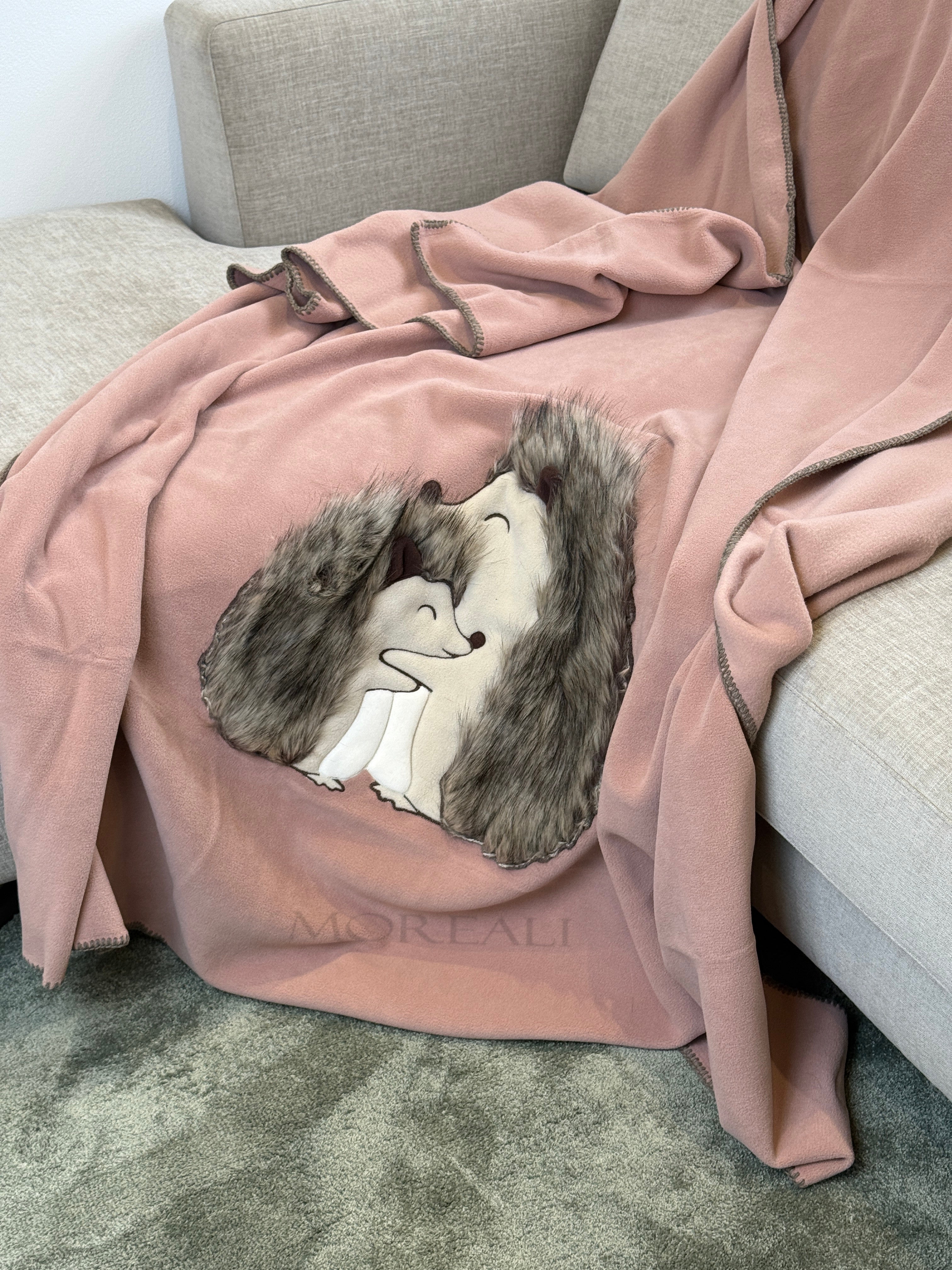 Plaid Pile Battuto Ricamato 'Ricci'