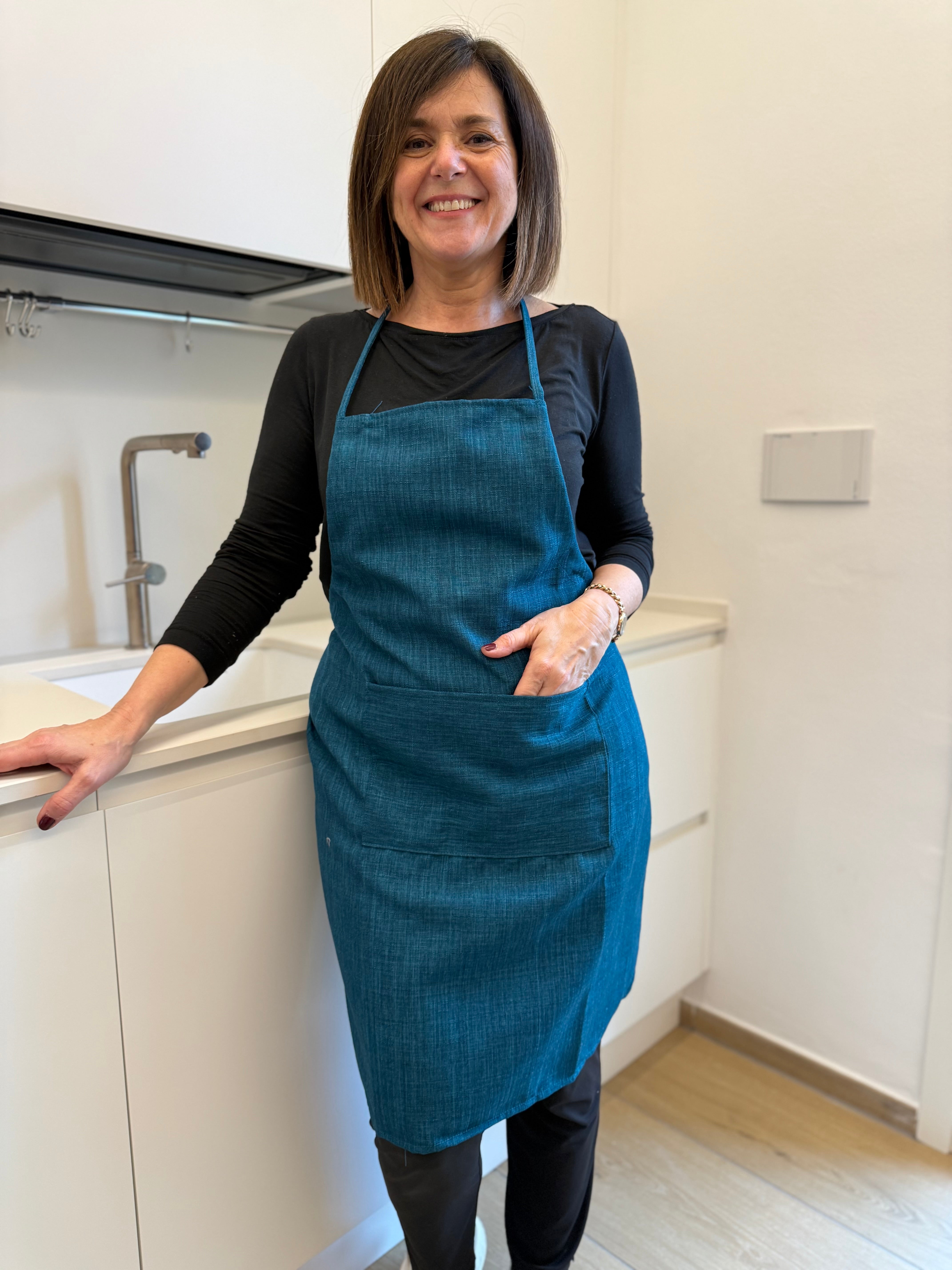 Grembiule Regolabile Antimacchia Cucina Moreali Tessile Casa Taglia Unica Ottanio