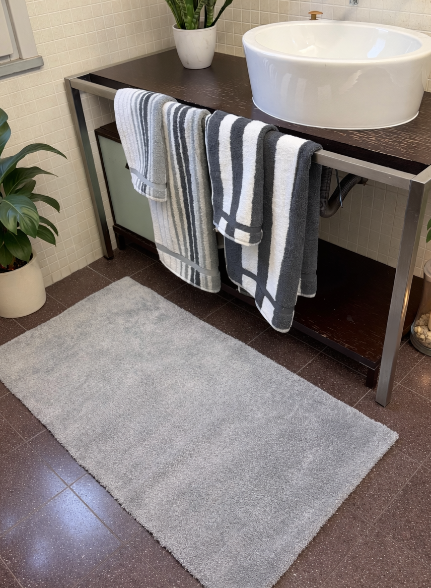 Tappeto Bagno/Camera Soft NUVOLA Bagno Moreali Tessile Casa 60 x 115 Grigio