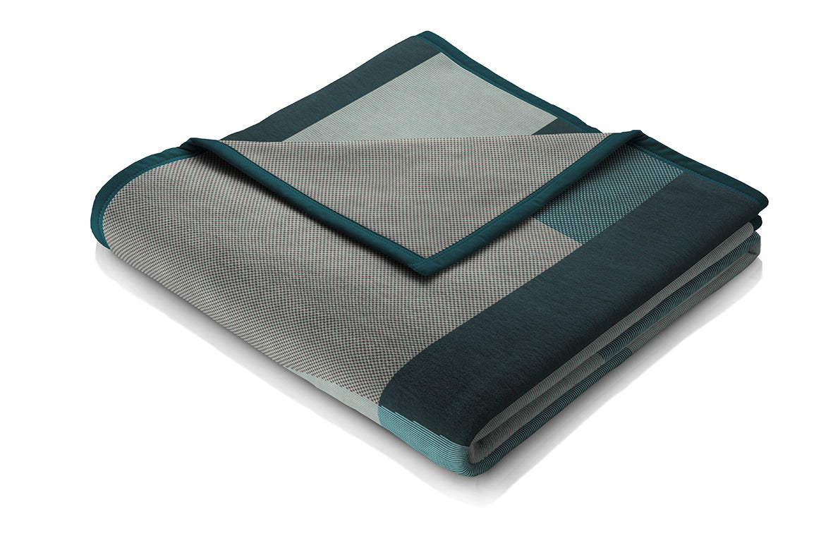 Plaid Caldo Cotone Echo Blue Soggiorno Borbo