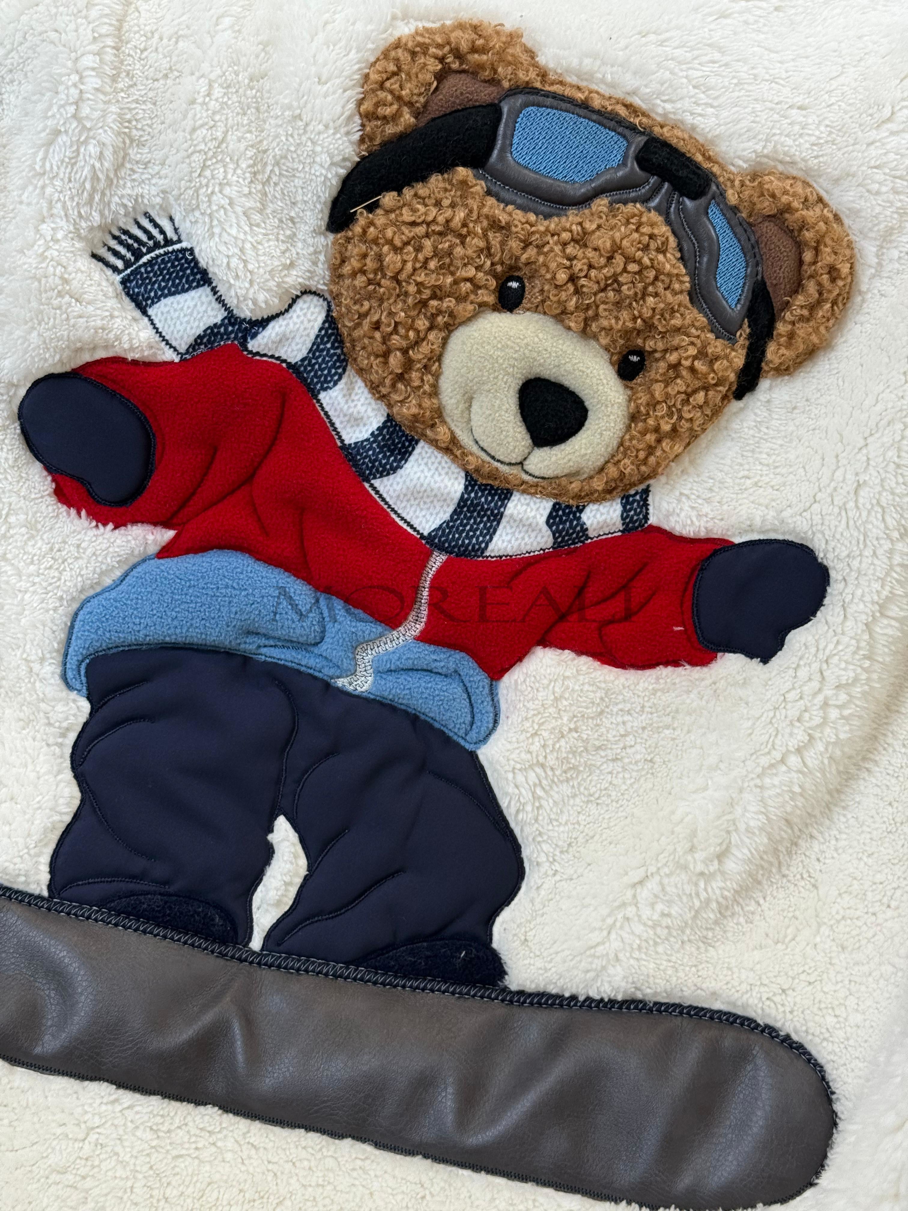 Plaid Pile Coccola Ricamato 'Teddy Snow' Soggiorno Maryplaid