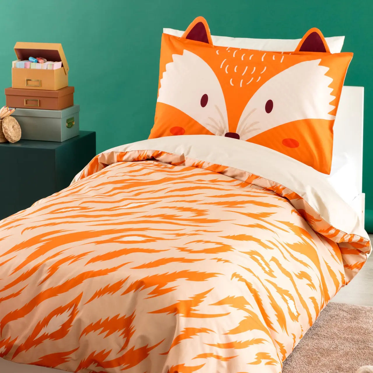 Completo Lenzuola KIDS Percalle Stampato Robin Letto Riviera