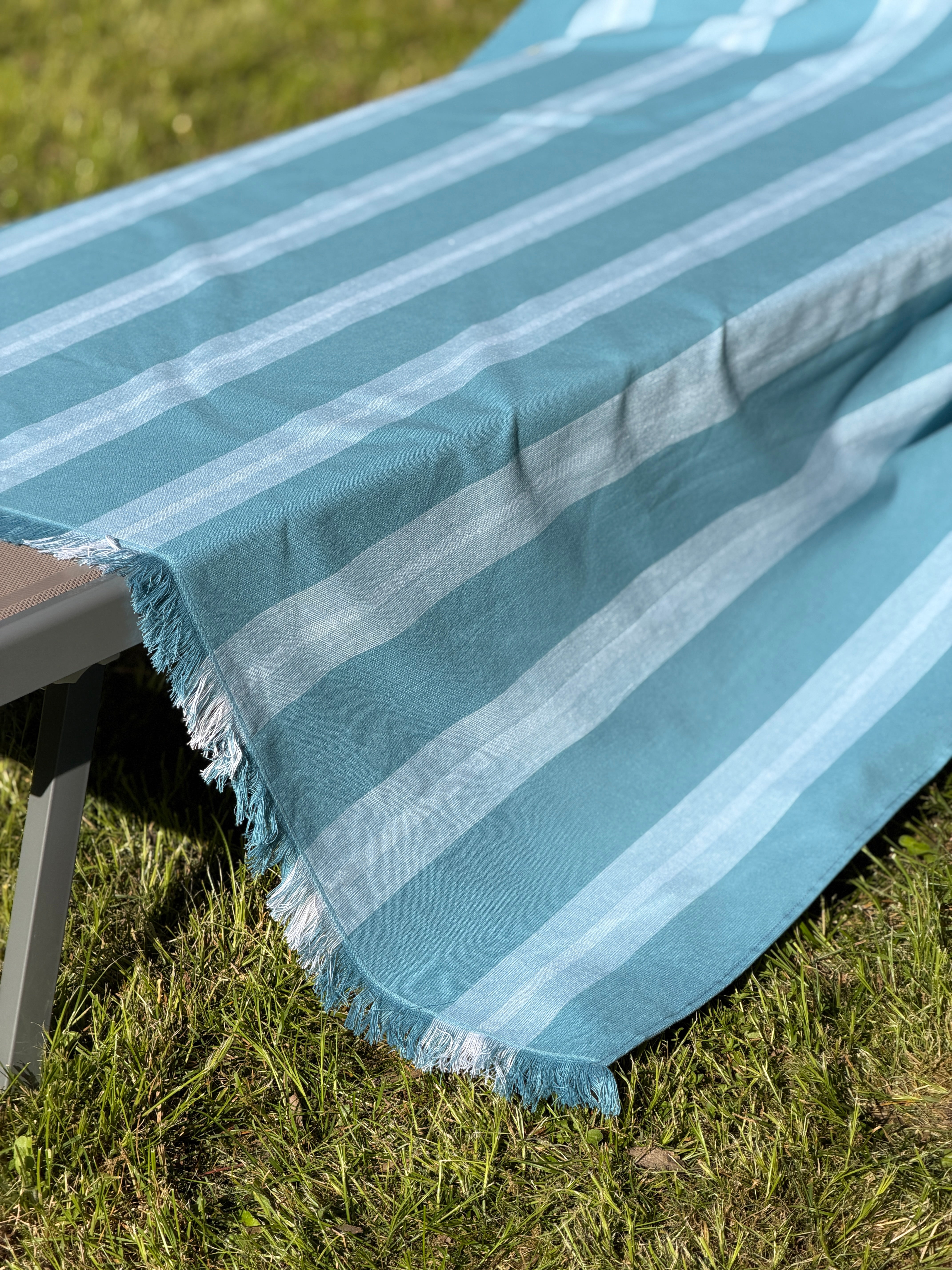 Telo Mare Spugna/Cotone RICCIONE Azzurro Polvere Bagno Moreali Tessile Casa