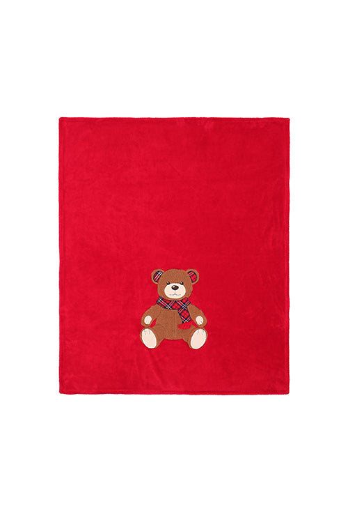 Plaid Pile Coccola Ricamato 'Teddy Sciarpina'