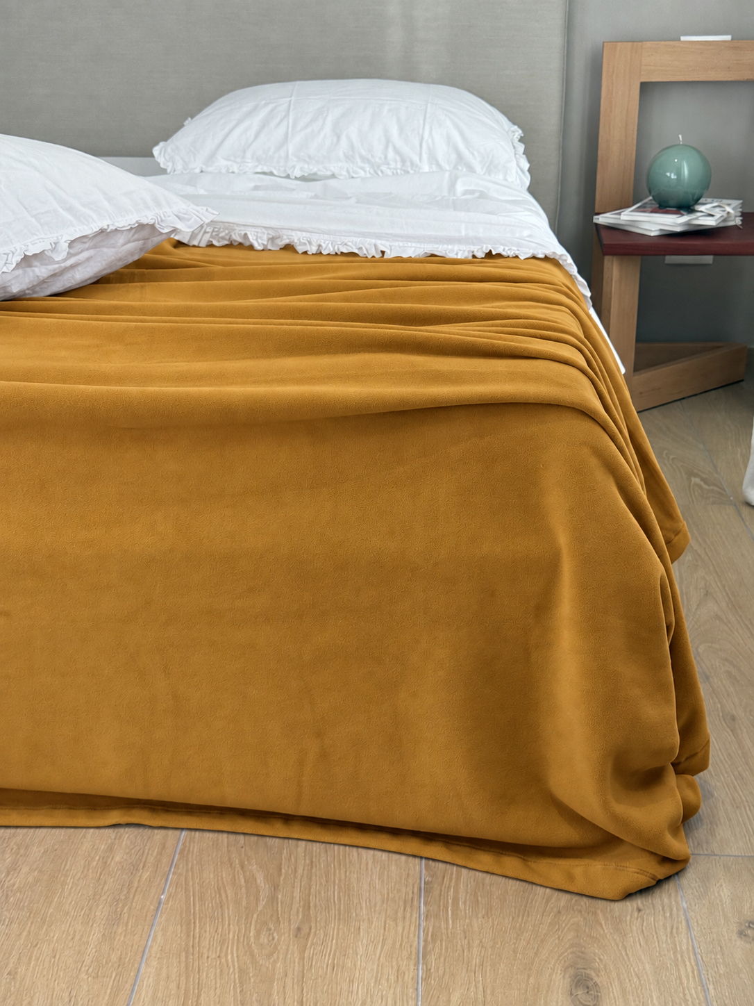 Coperta Pile Battuto ABBRACCIO Soggiorno Moreali Tessile Casa Matrimoniale 250 x 210 Ambra R836