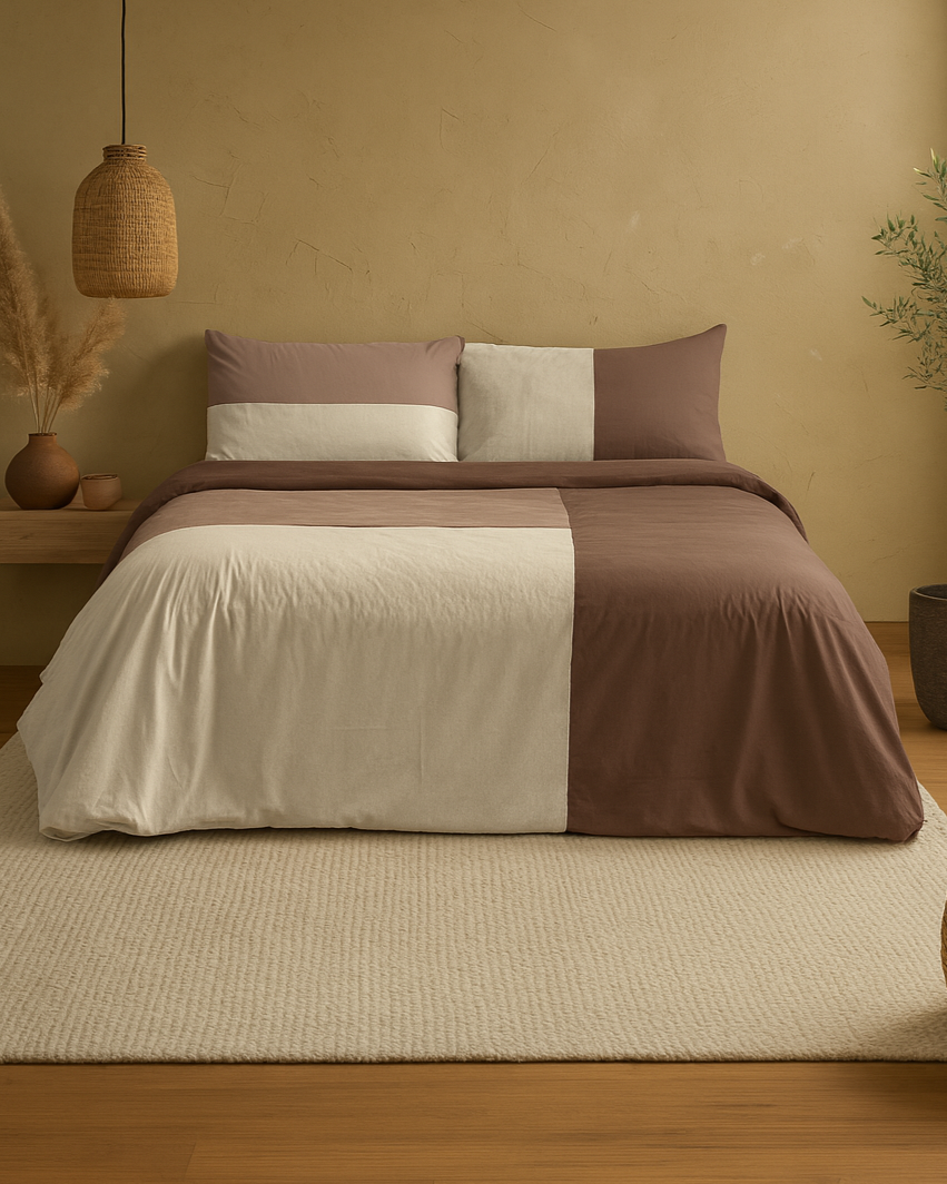 Parure Copripiumino No-Stiro PATCHWORK Letto Moreali Tessile Casa