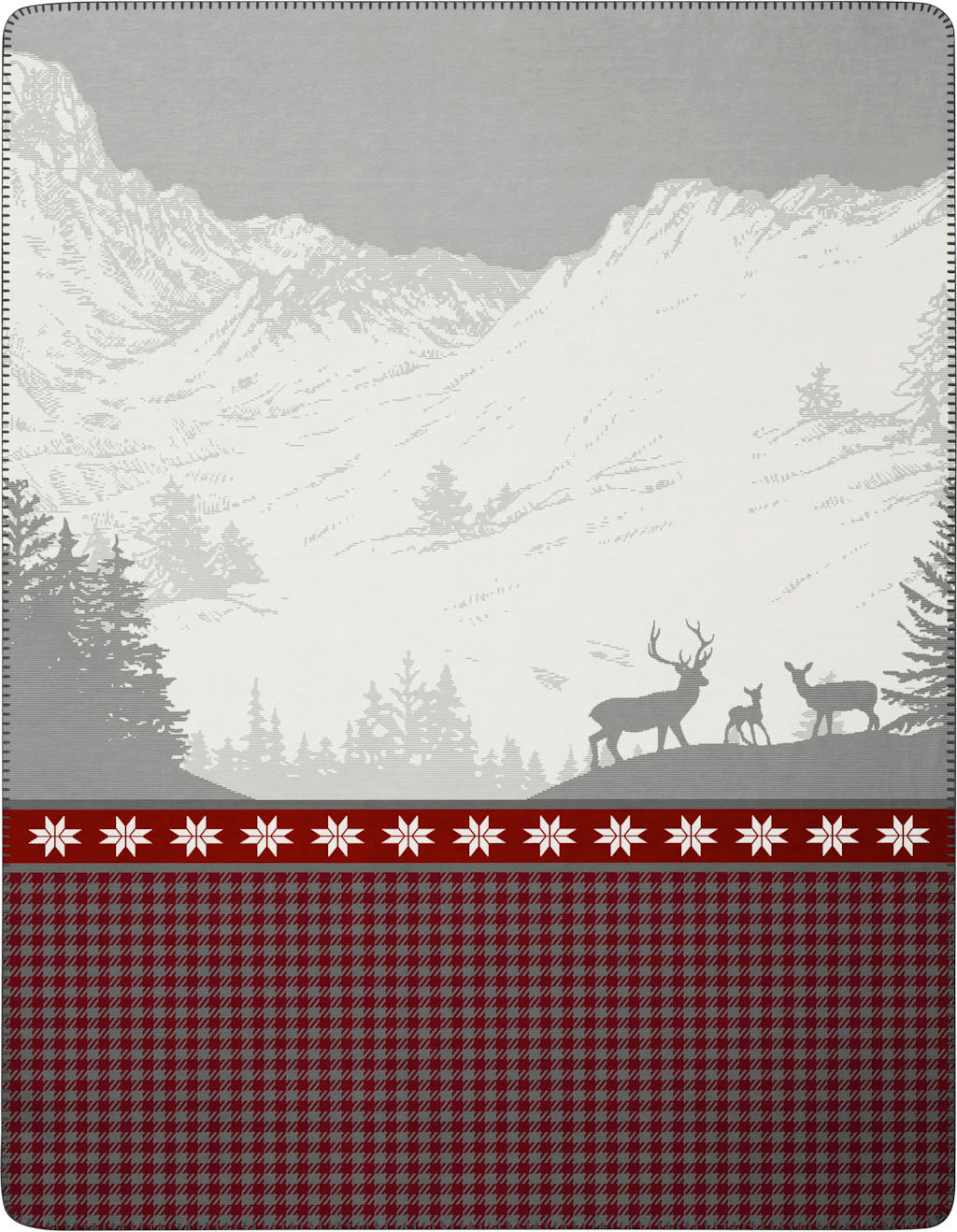 Plaid Caldo Cotone Alp View Soggiorno Borbo