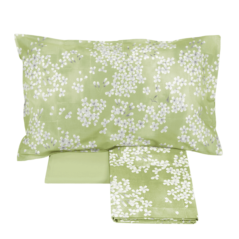 Completo Lenzuola Copriletto Percalle KIMONO