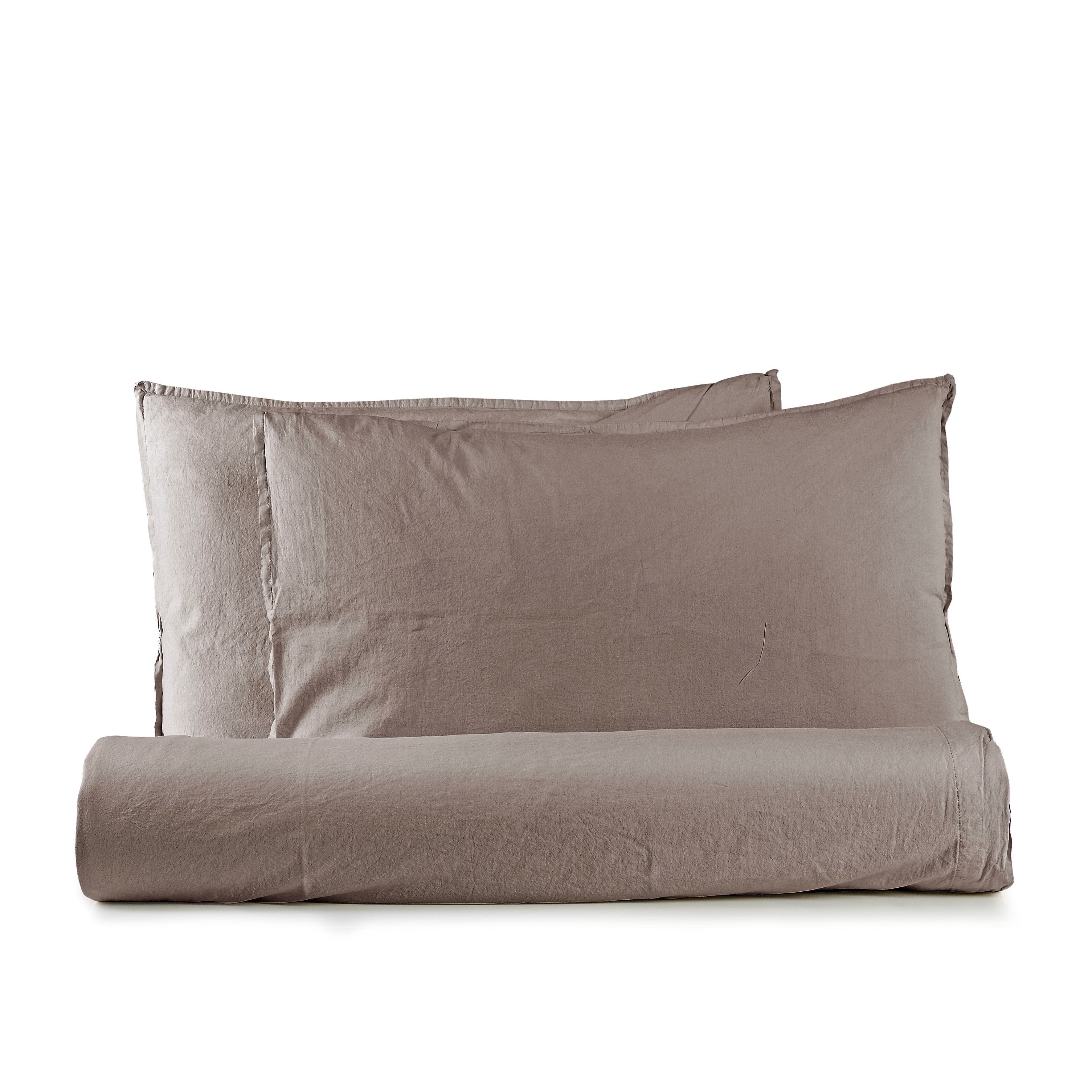 Parure Lenzuola Cotone No-Stiro ESSENZIALE Letto Moreali Tessile Casa Matrimoniale 250 x 295 Tortora