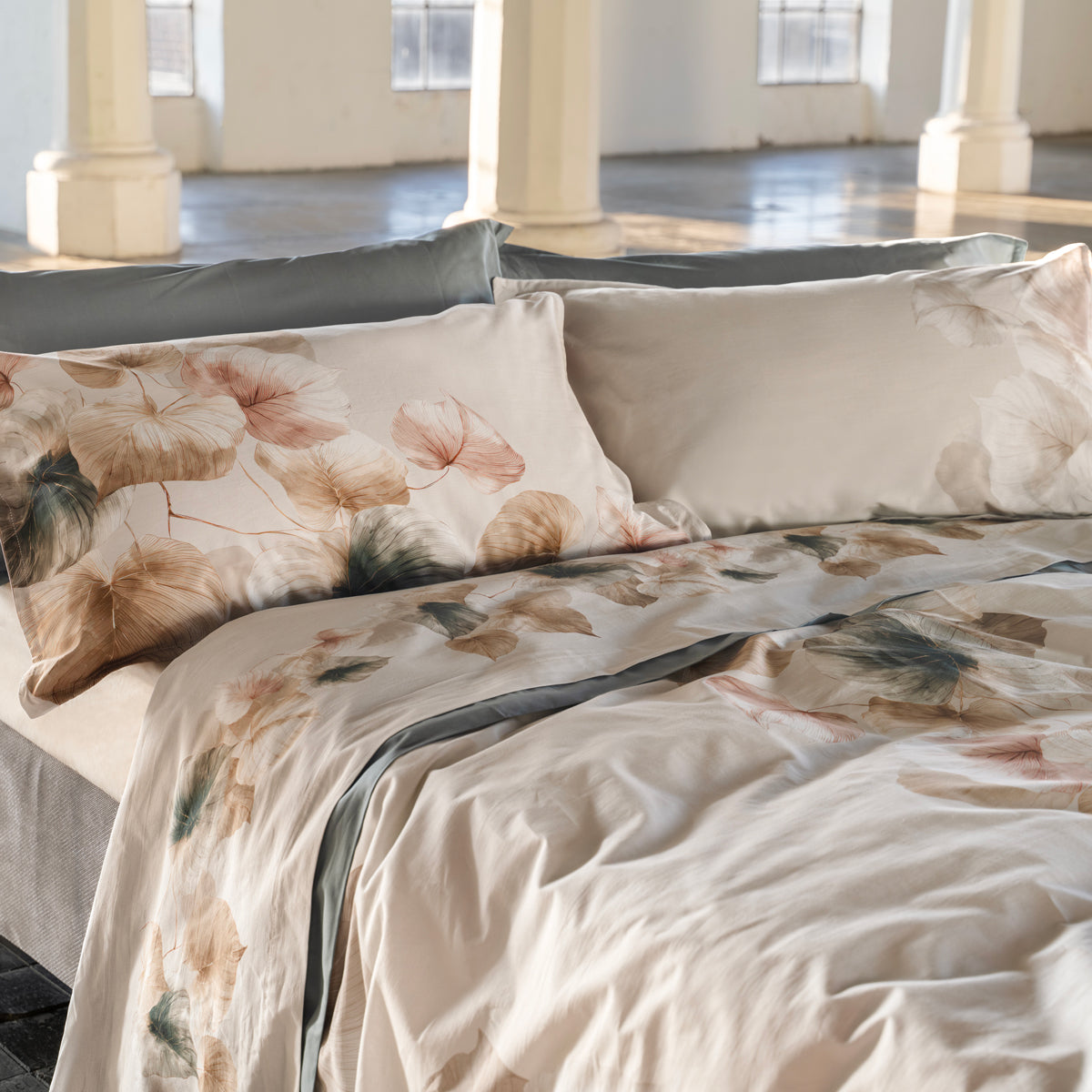 Completo Lenzuola Copriletto Percalle Supersoft NATE Letto Galizzi