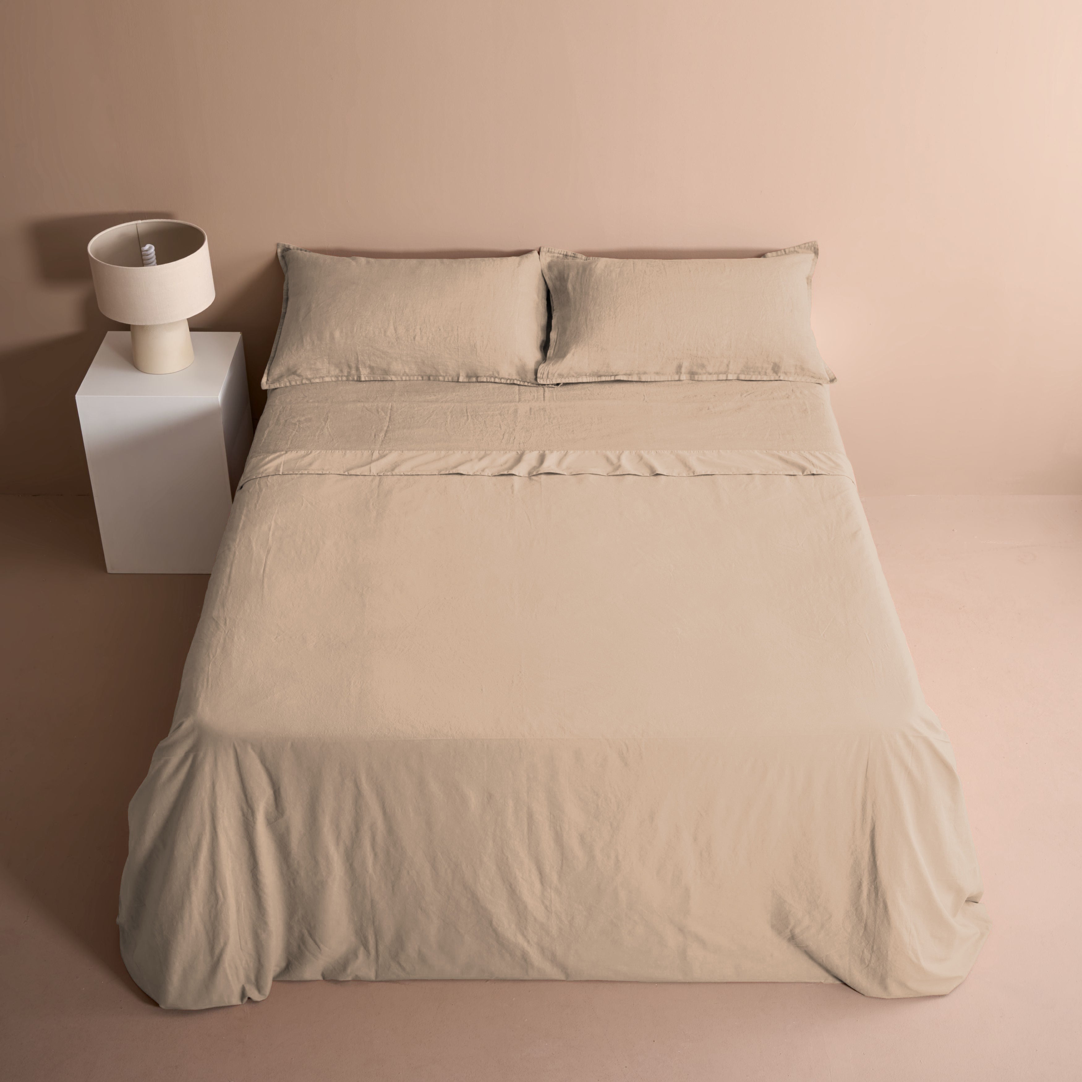 Parure Lenzuola Copriletto No-Stiro NIRANO PLUS Letto Moreali Tessile Casa Matrimoniale Deserto