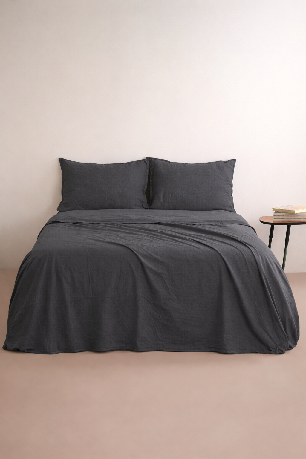 Parure Lenzuola No-Stiro NIRANO Letto Moreali Tessile Casa Matrimoniale Antracite