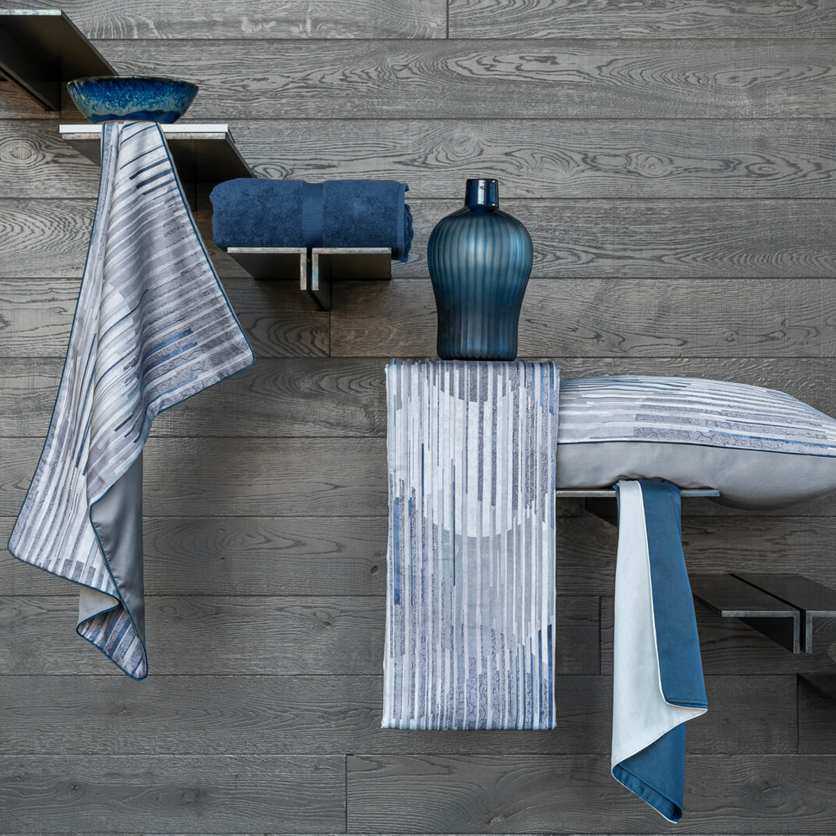 Completo Lenzuola Copriletto Raso Connor Letto Galizzi