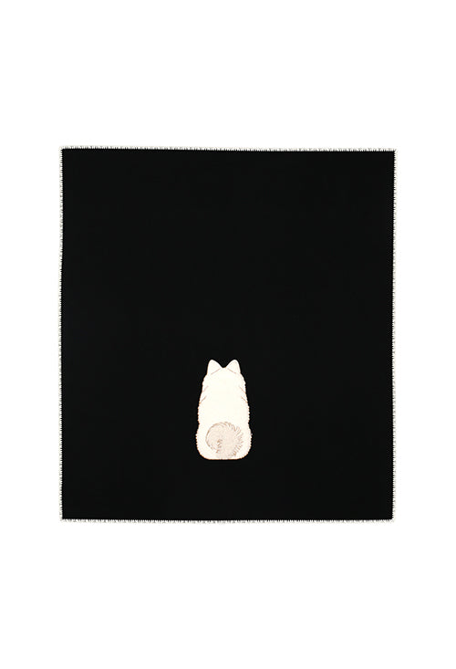 Plaid Pile Battuto Ricamato 'Volpino' Soggiorno Maryplaid 160 x 180 Nero