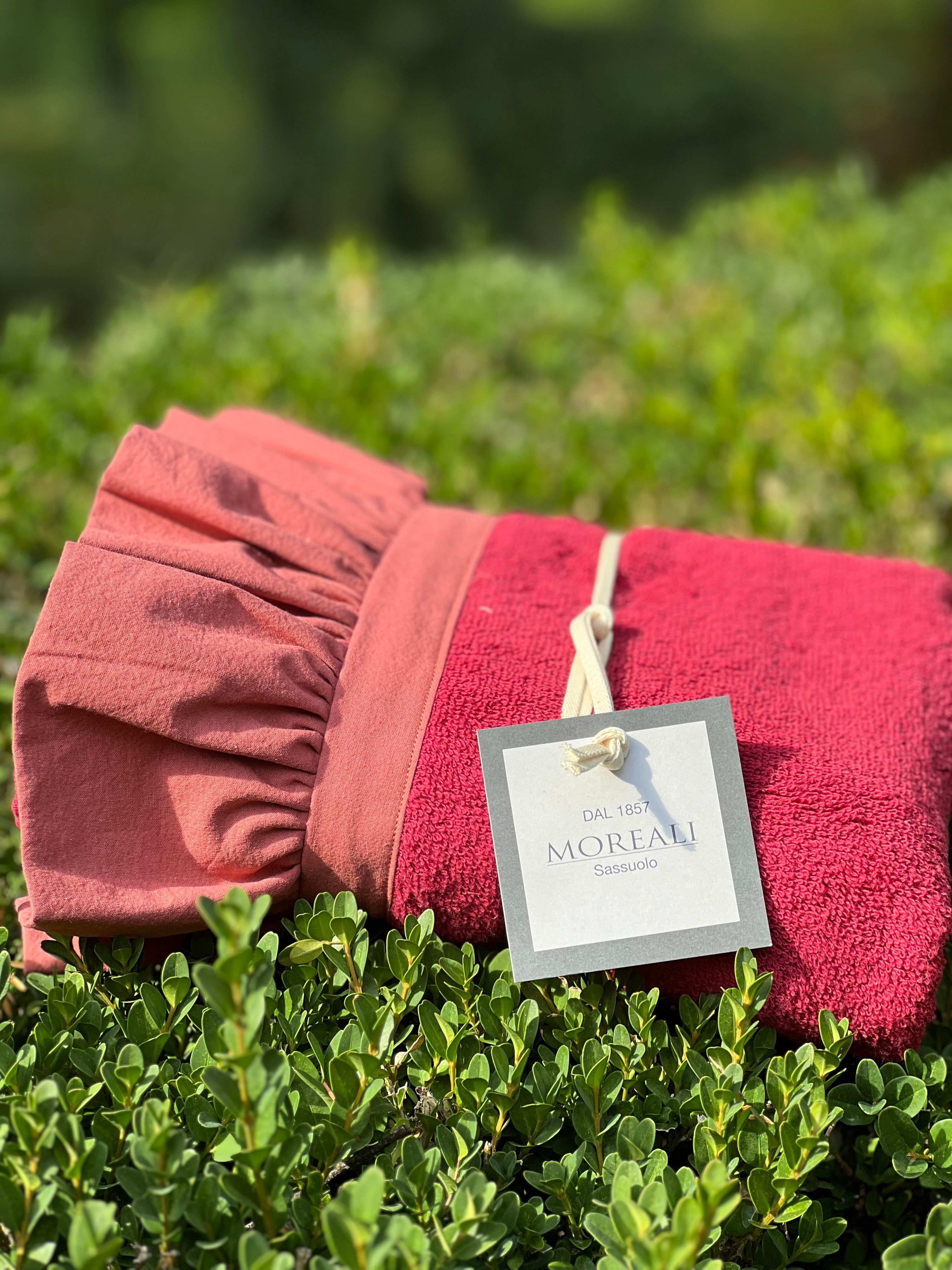 Set Asciugamani Frappa Bagno Moreali Tessile Casa 60 x 100 / 40 x 60 Melograno