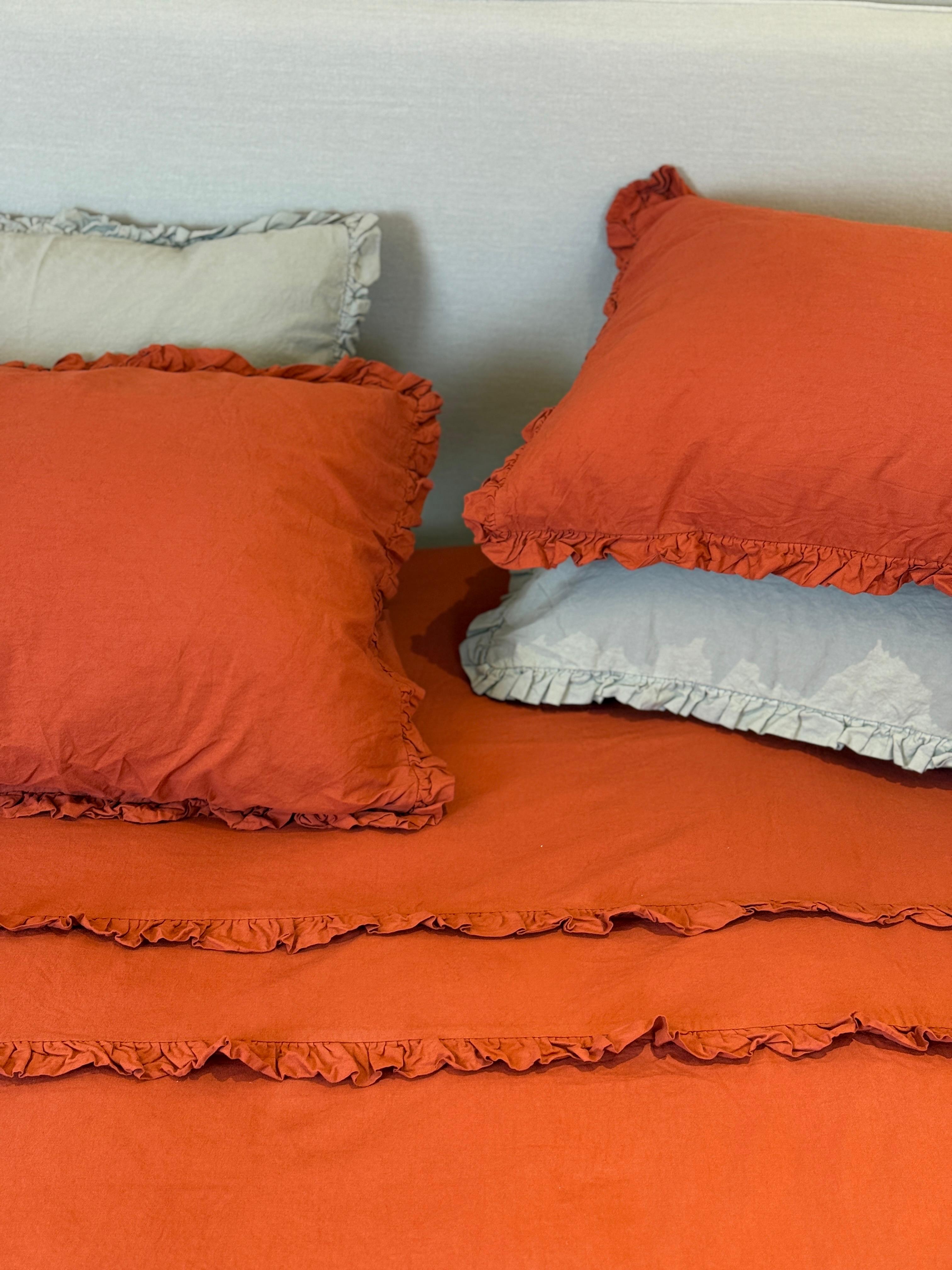 Parure Copripiumino No-Stiro DOPPIA FRAPPINA Letto Moreali Tessile Casa