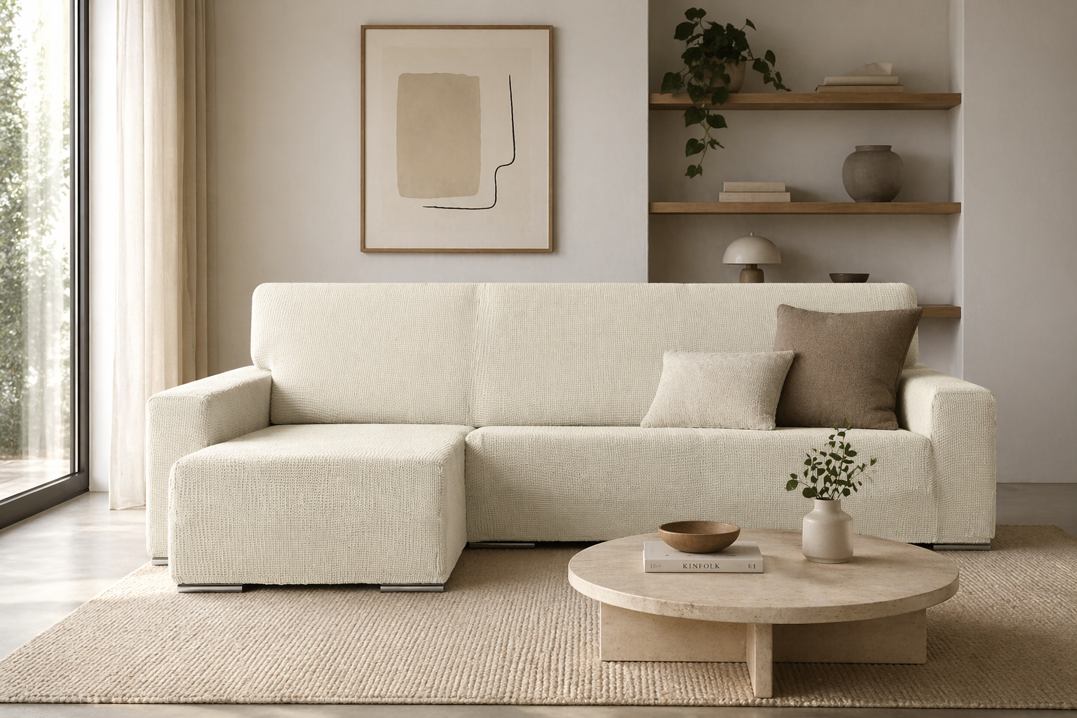 Copridivano Chaise Longue Bracciolo Lungo Soggiorno Belmarti