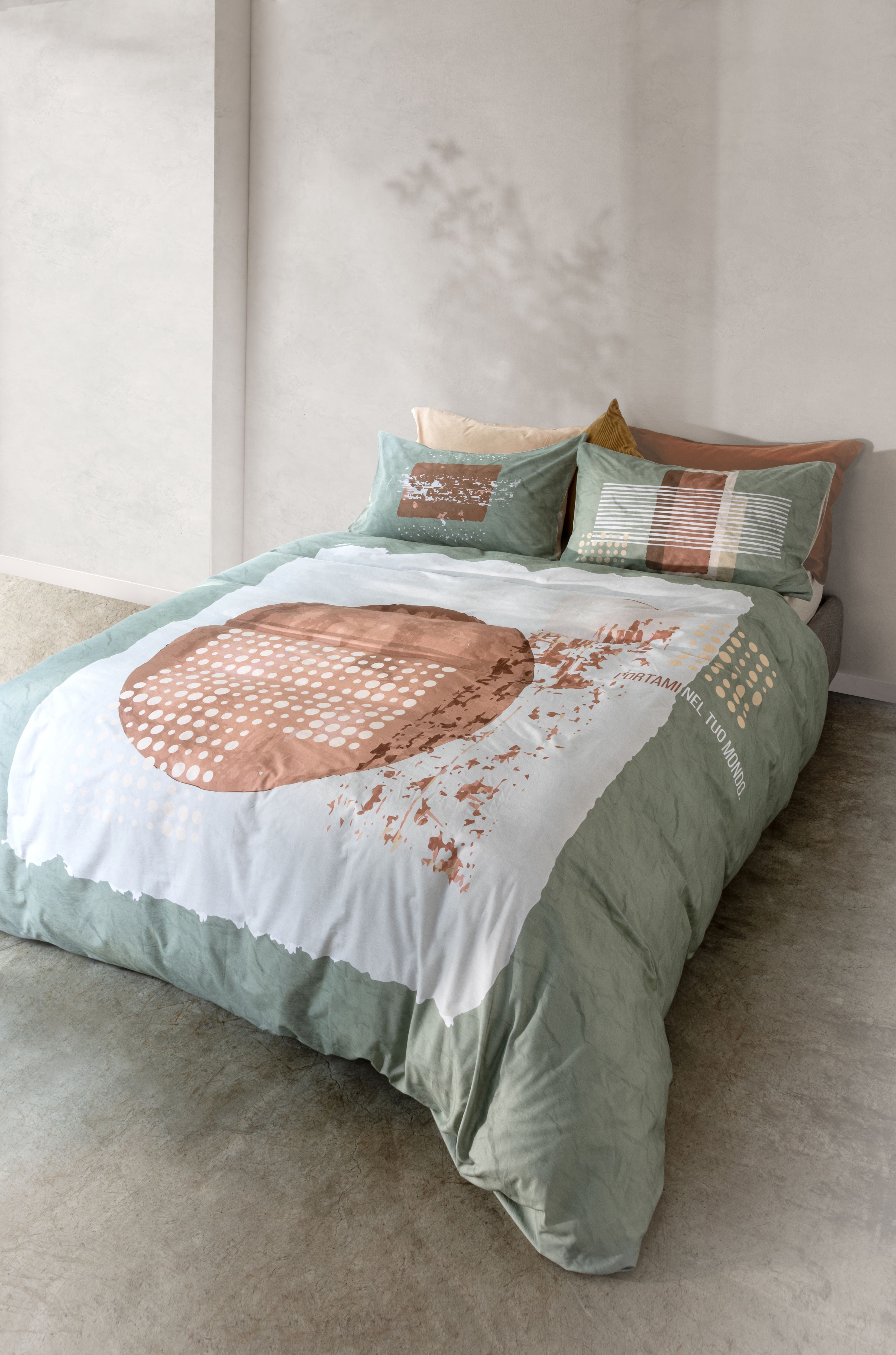 Completo Lenzuola Copriletto Flower Power 2528 Letto Cogal