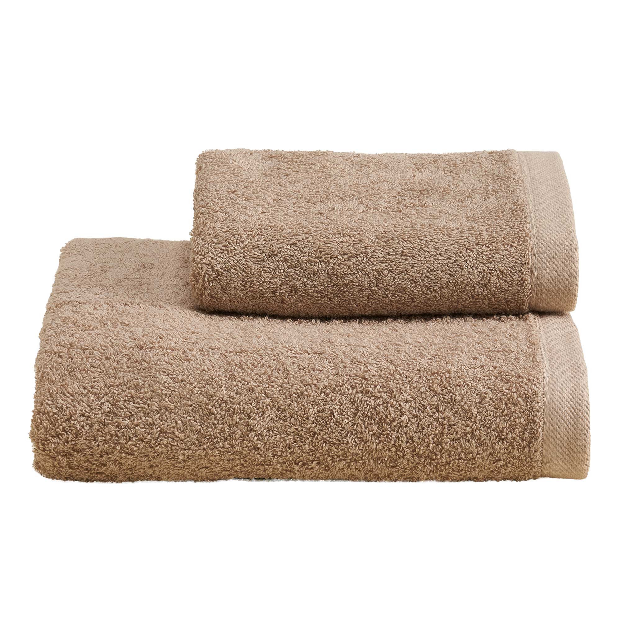 Set Asciugamani Soft CAREZZA Bagno Moreali Tessile Casa 60 x 110 / 40 x 60 Tortora